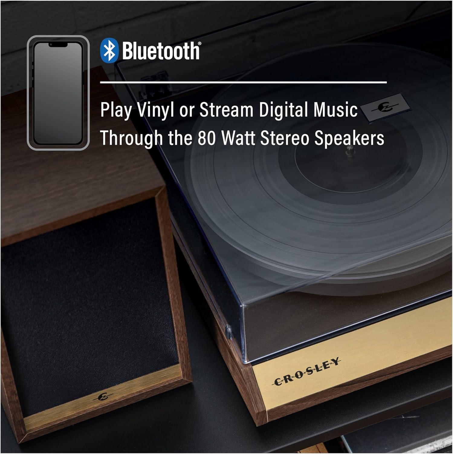 2 - Speed Turntable Decorative Record Player with Bluetooth