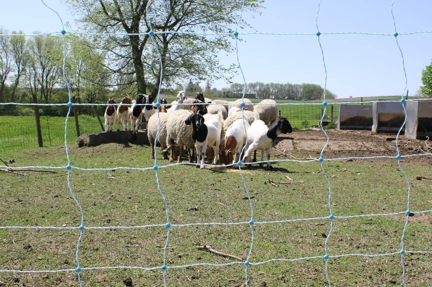 Starkline 35" x 164' Blue Electric Fence Netting with Stainless Steel Conductors