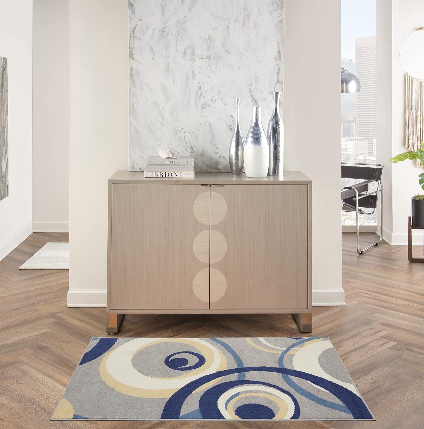 Nourison Grafix GRF21 Indoor only Area Rug - Grey 3' x 5'
