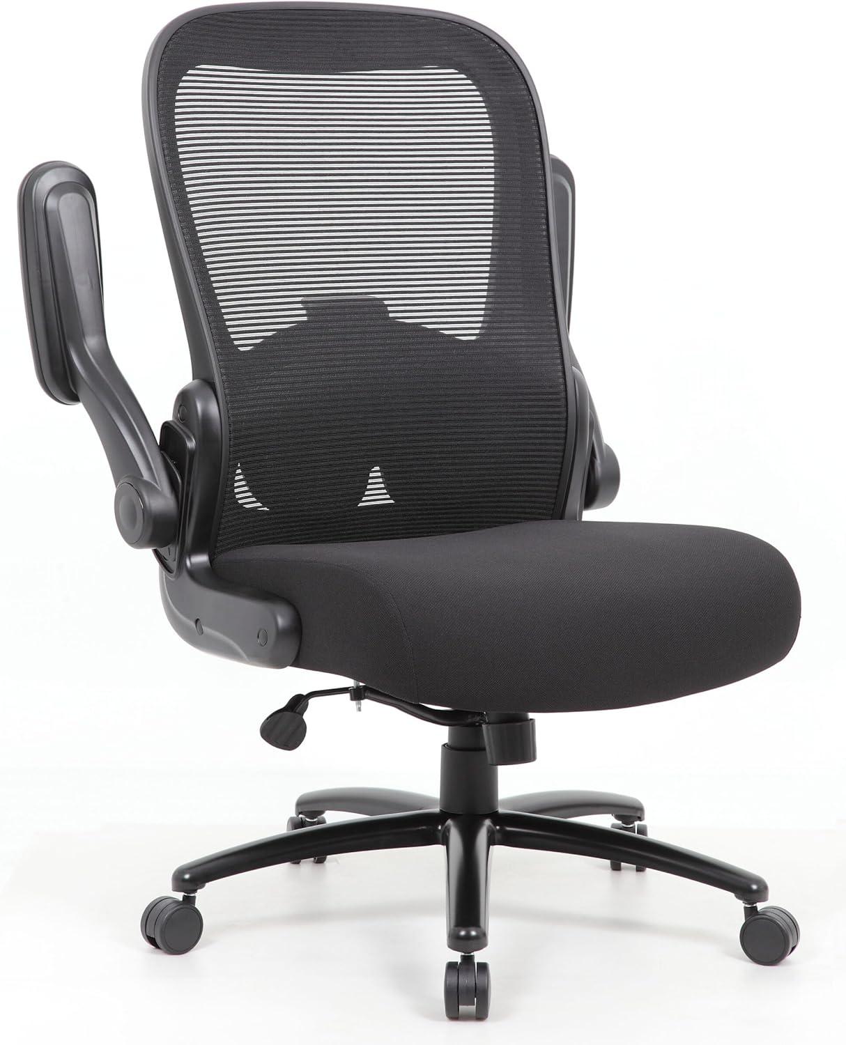 Boss Office Products Big and Tall Mesh Heavy Duty Chair, 400 lb weight capacity