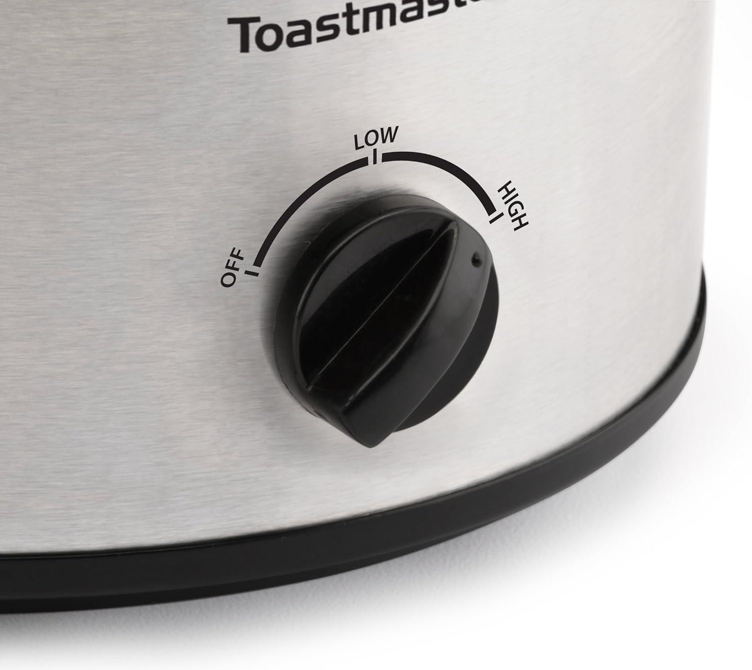 Compact Stainless Steel Slow Cooker with Glass Lid, 1.5-Quart