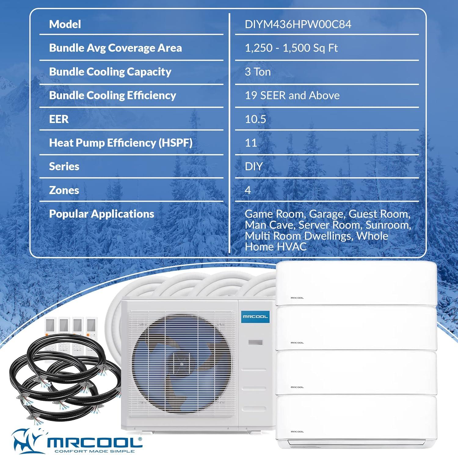MRCOOL 36000 BTU Ductless Mini-Split Air Conditioner, Gold
