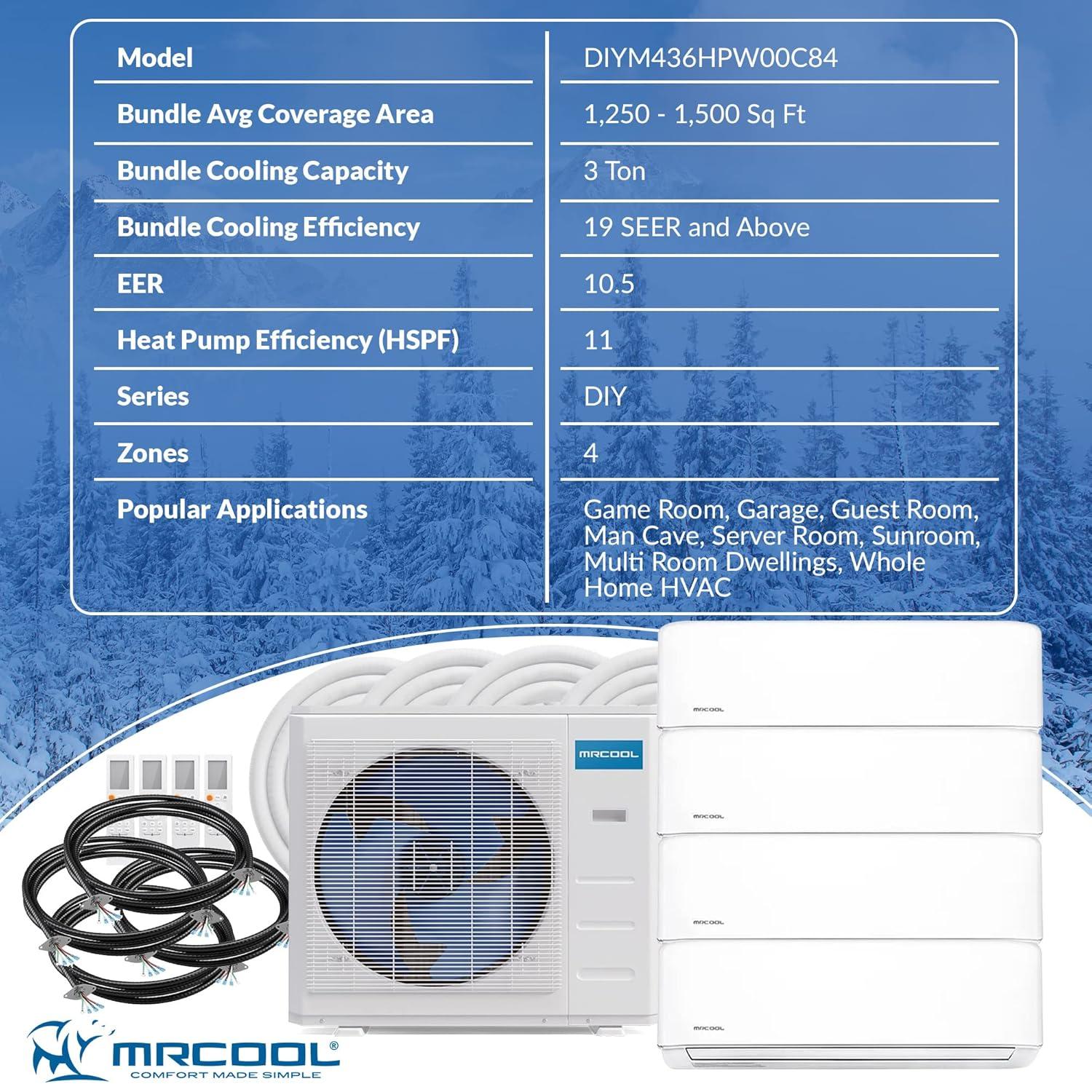 MRCOOL 36000 BTU Ductless Mini-Split Air Conditioner, Gold