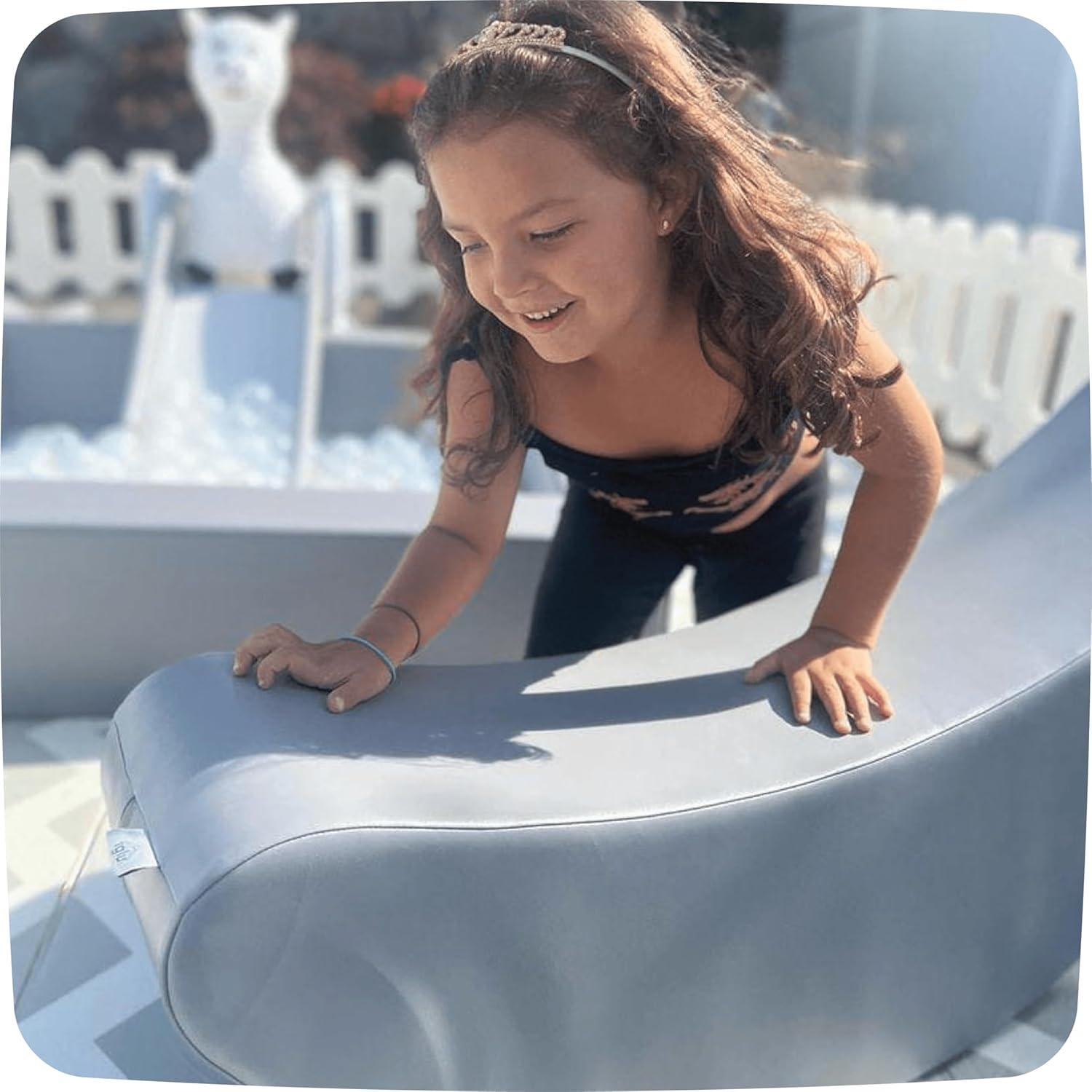 IGLU Soft Play Rocker Banana Shape Large Rocking Horse Hobby Toy for Kids Age 1-7 Montessori Open Ended Play (Grey)