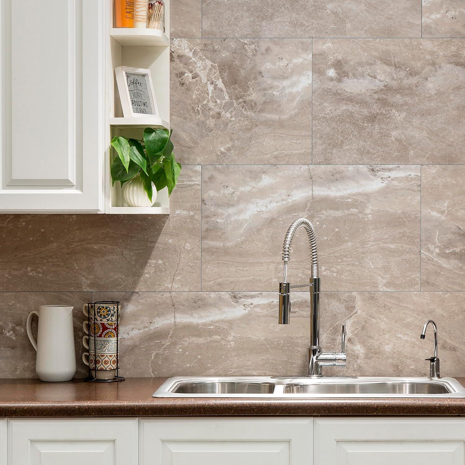 Palisade 25.6 in. x 14.8 in. Interlocking Vinyl Waterproof Wall Tiles