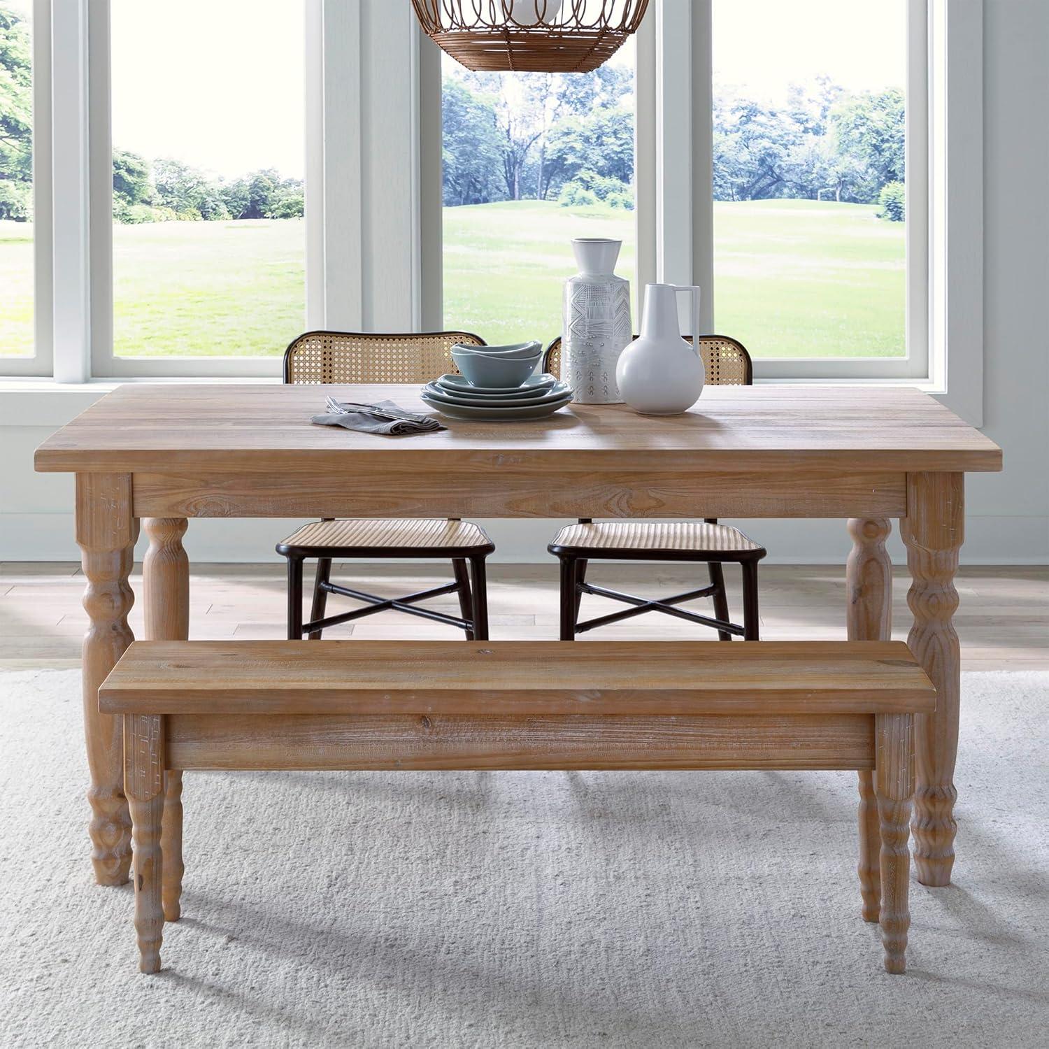 Grain Wood Furniture Valerie Original Solid Wood 63" Dining Table, Barnwood