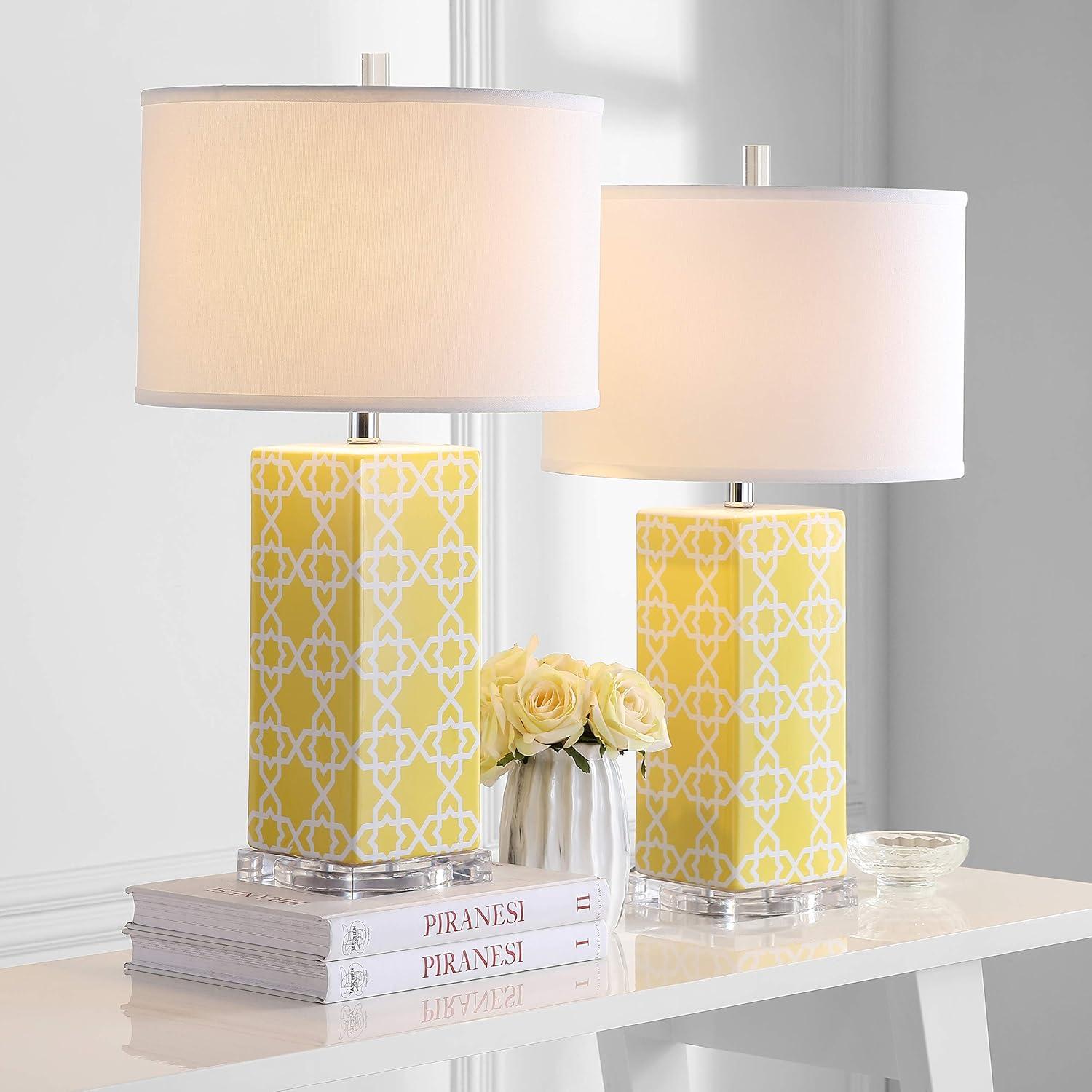 Quatrefoil Table Lamp (Set of 2) - Navy - Safavieh.