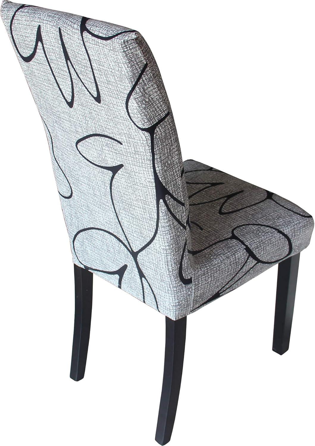 Chair Covers for Dining Room 4 Pack, Solid Stretch Dining Chair Covers, Washable Kitchen Slip Covers, Parson Chair Covers Set of 4 (Gray Lotus, 4 Pack)