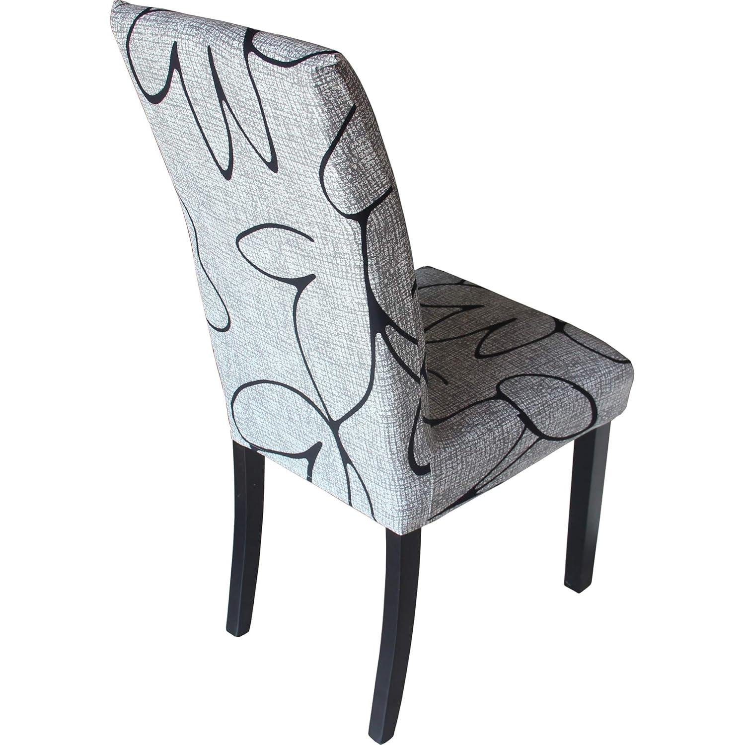 Chair Covers for Dining Room 4 Pack, Solid Stretch Dining Chair Covers, Washable Kitchen Slip Covers, Parson Chair Covers Set of 4 (Gray Lotus, 4 Pack)