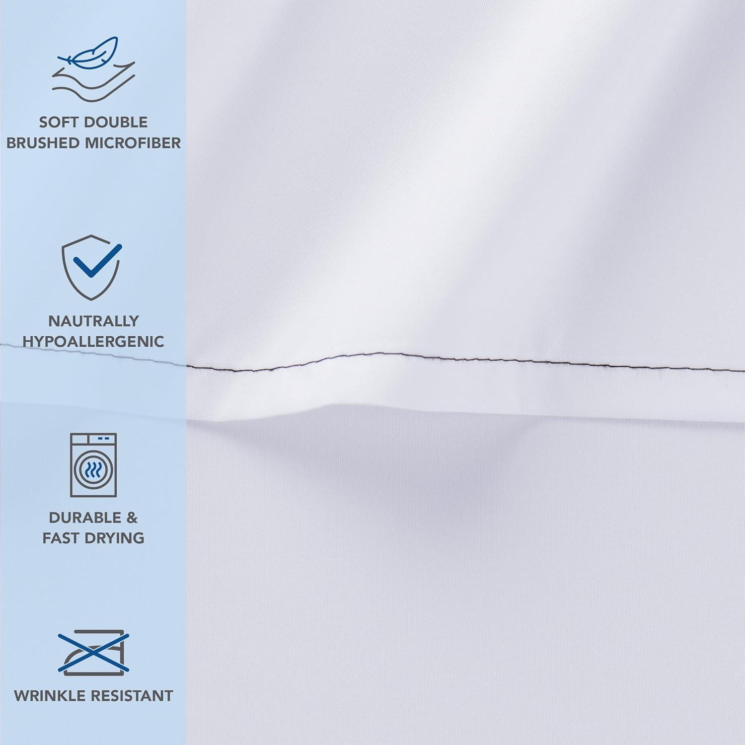 ArkwrightLLC Host & Home Soft Brushed Hypoallergenic Microfiber Flat Sheets - Pack of 6 (Set of 6)
