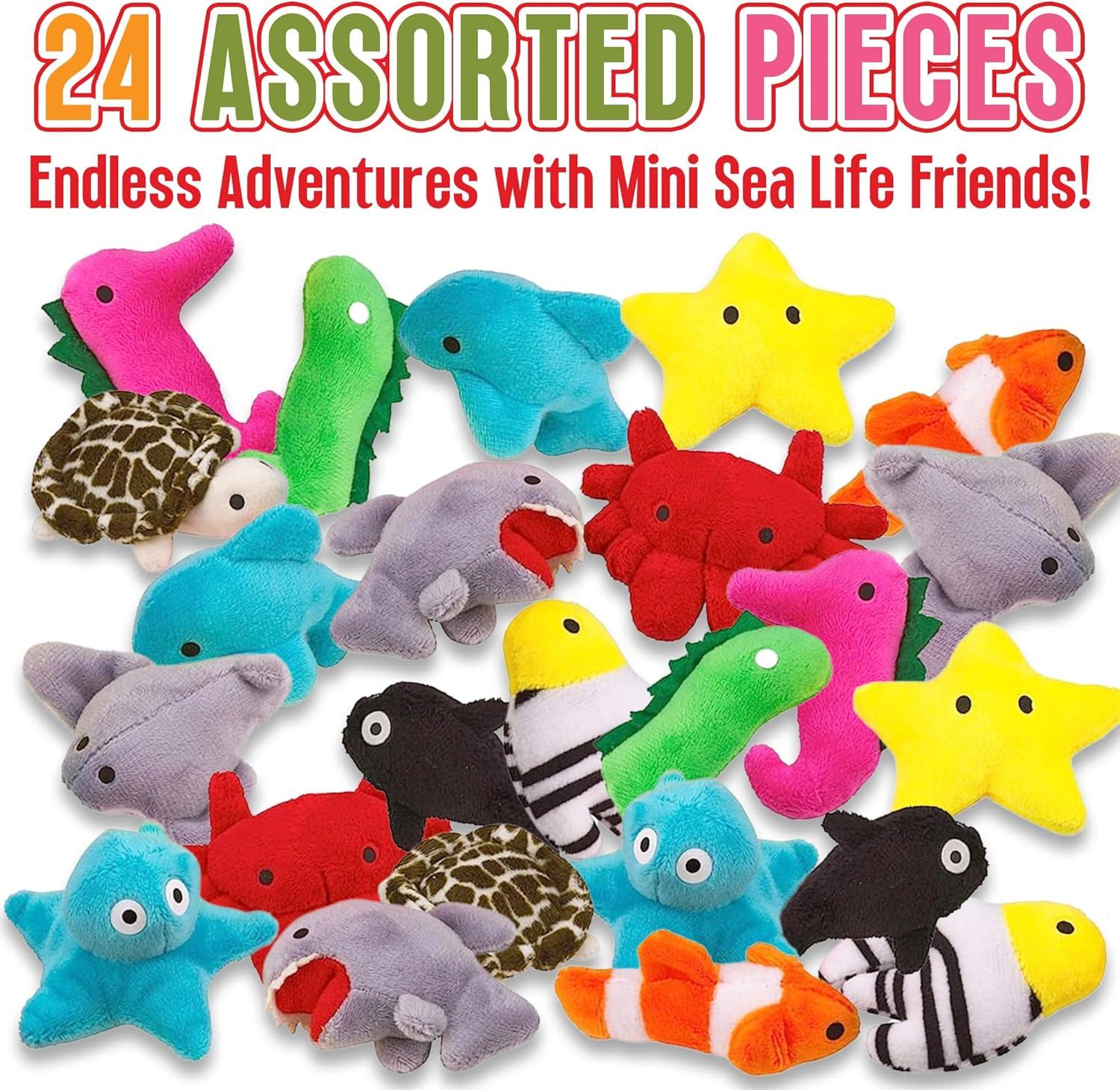 Playbees Sea Animal Plush Toys 24 Pack