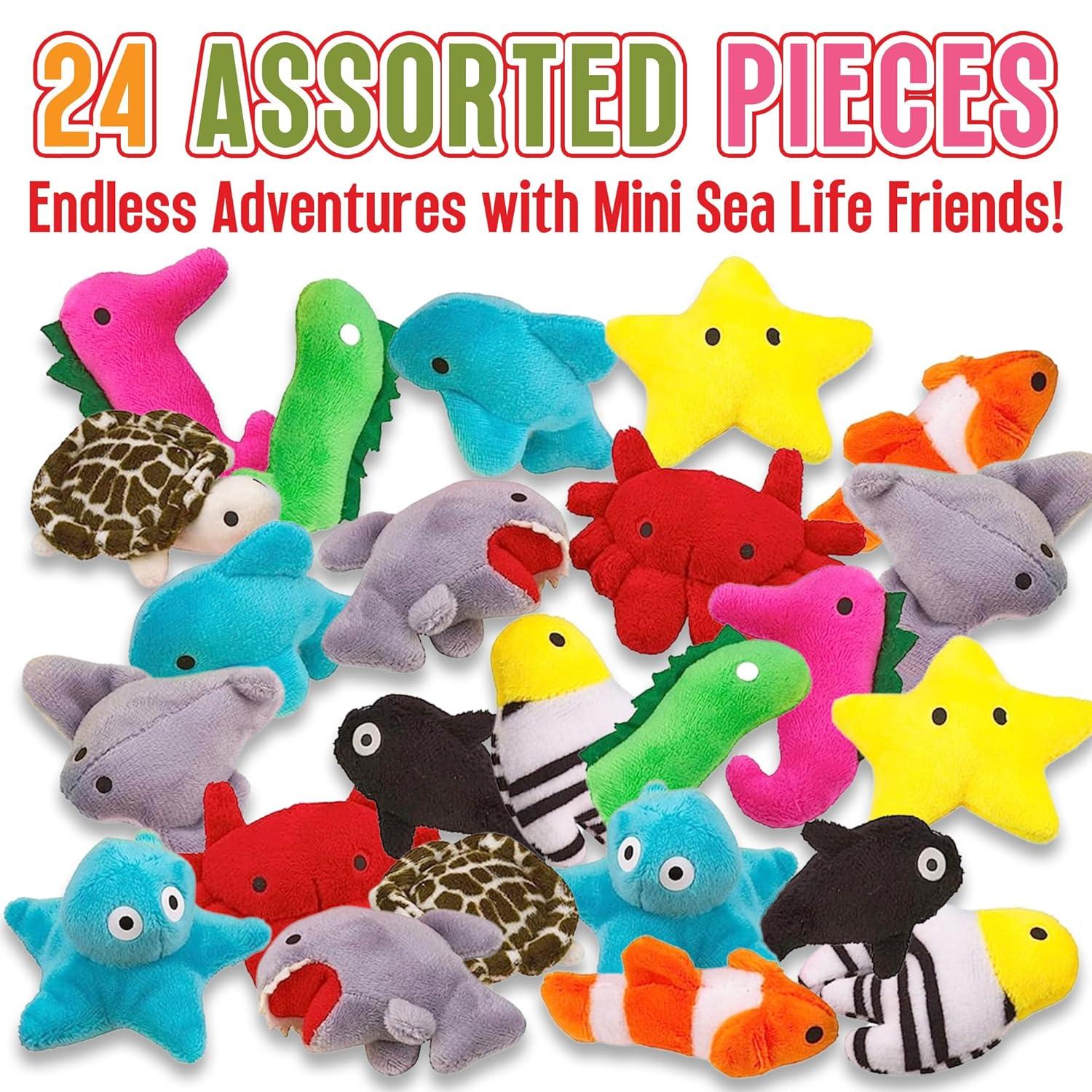Playbees Sea Animal Plush Toys 24 Pack