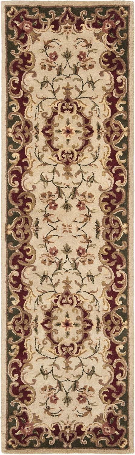 Classic CL234 Hand Tufted Runner Rug - Ivory/Green - 2'3"x8' - Safavieh.