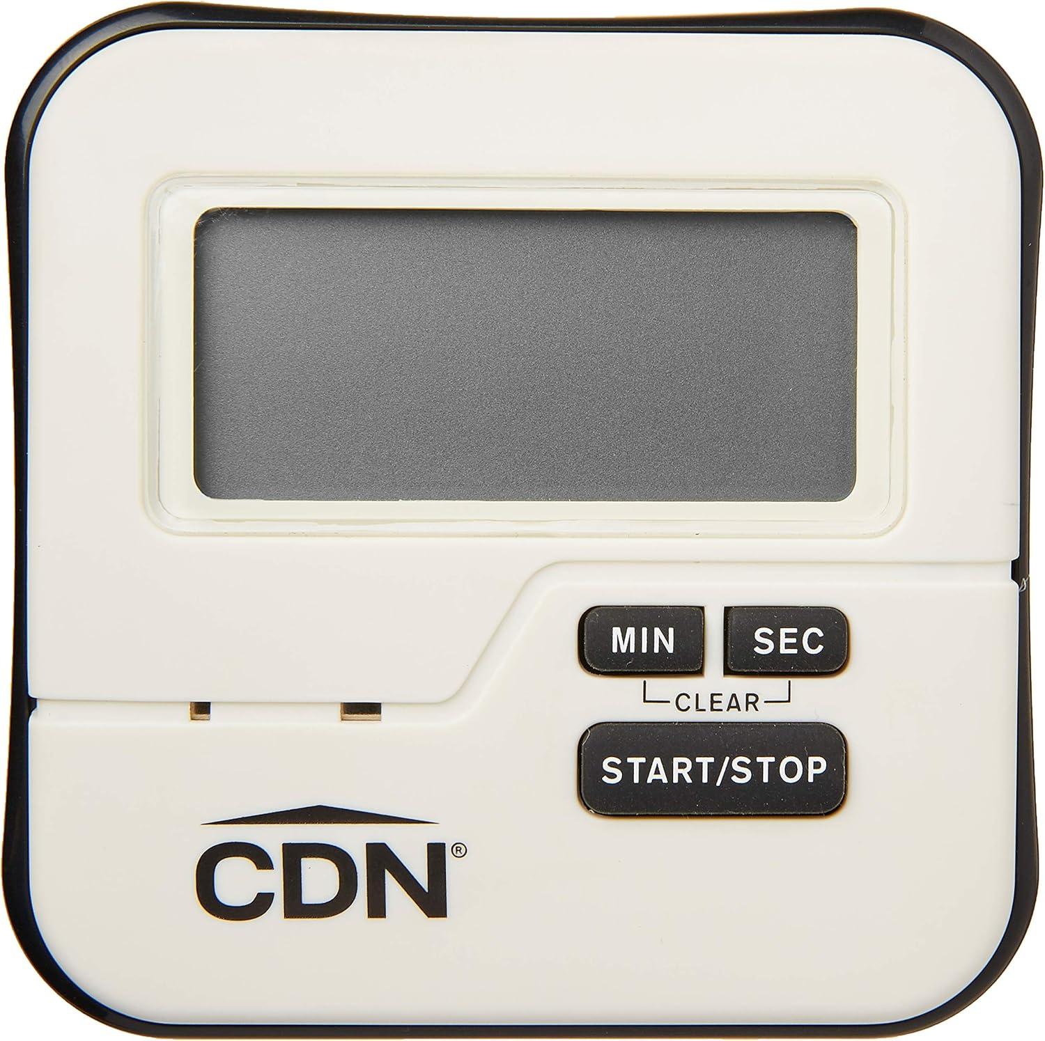 CDN White ABS Plastic Waterproof Digital Timer - 3"L x 3"W