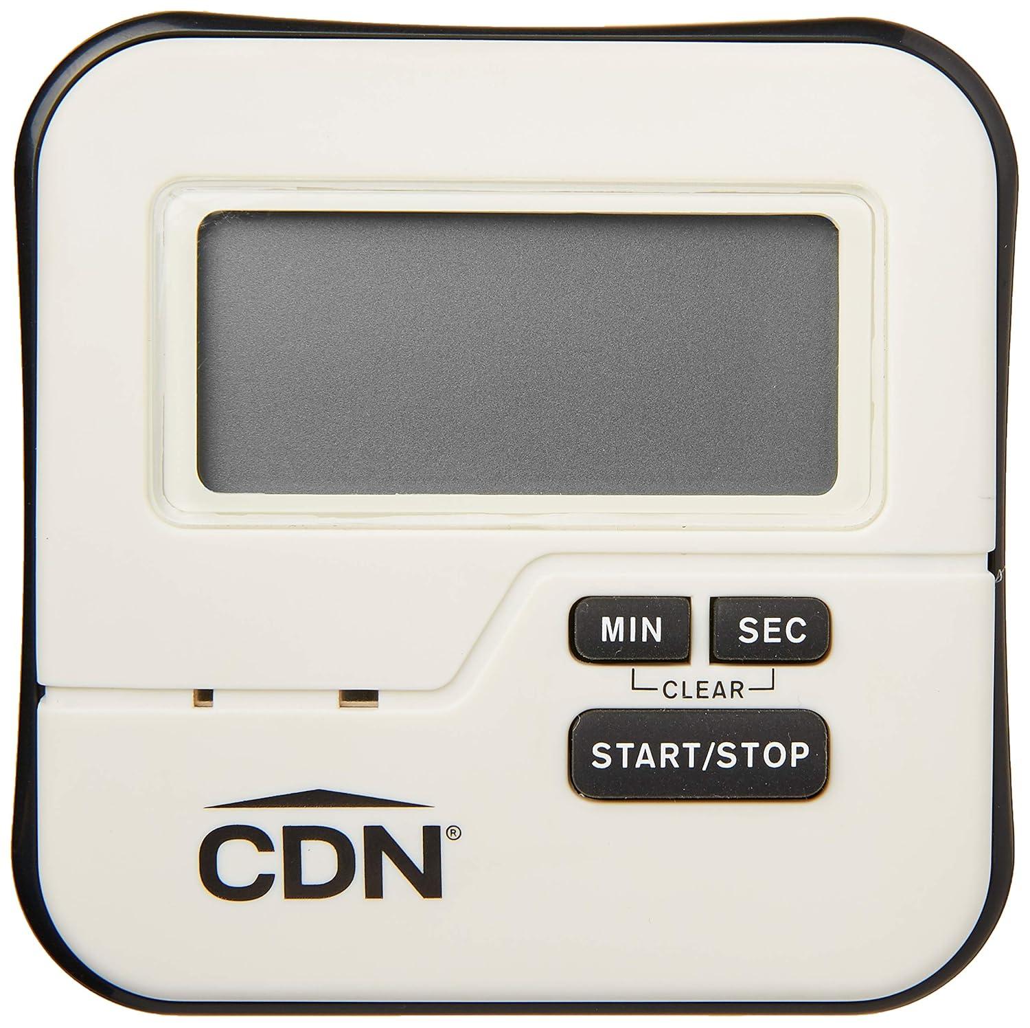 CDN White ABS Plastic Waterproof Digital Timer - 3"L x 3"W