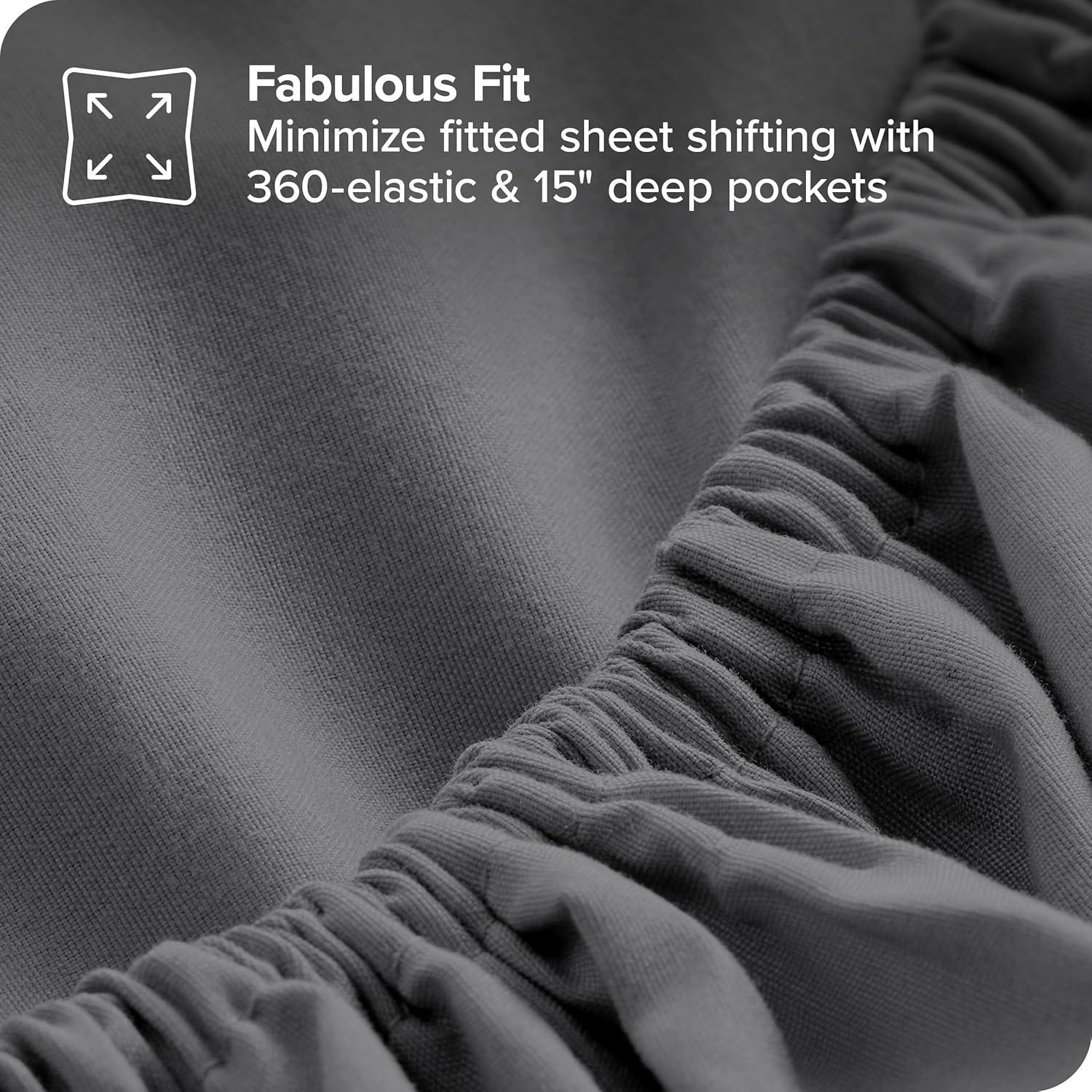 Bare Home 1800 Premium Microfiber Reversible Bed-In-A-Bag