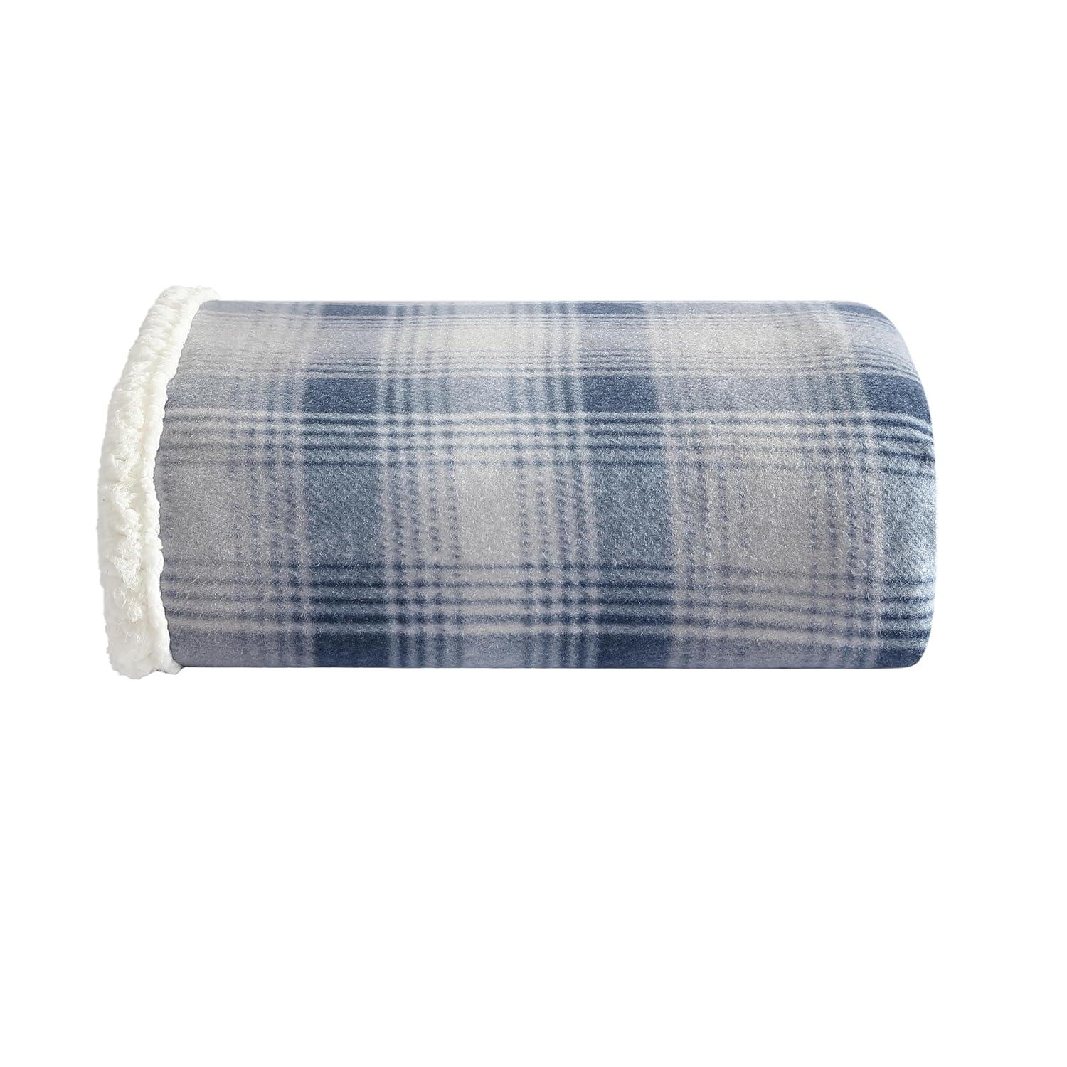 Eddie Bauer Eddie Bauer Printed Plush Fleece/Sherpa Oversized Throw Blanket