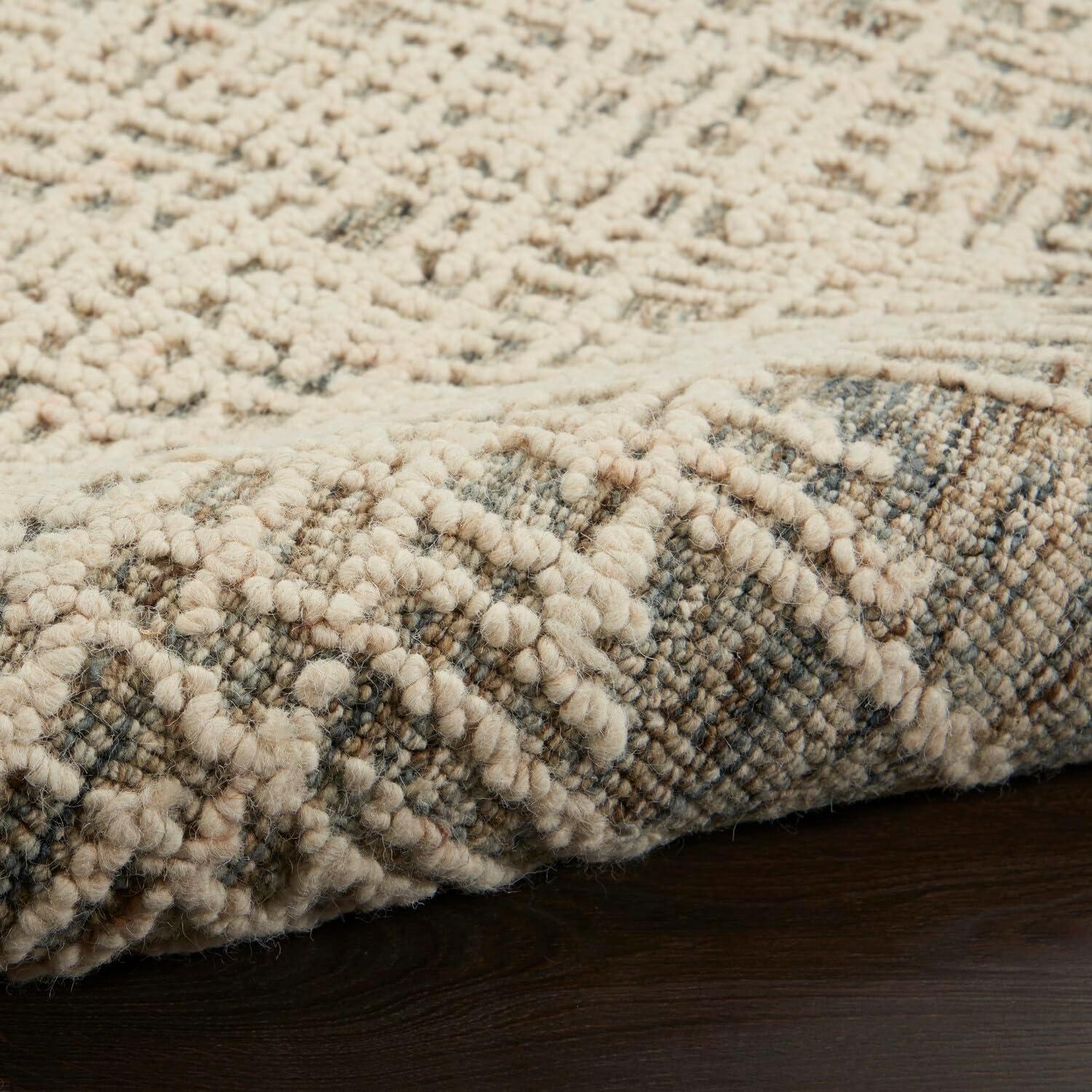 Nourison Vail Rustic Texture Indoor Area Rug Ivory/Multi 7'9" x 9'9"