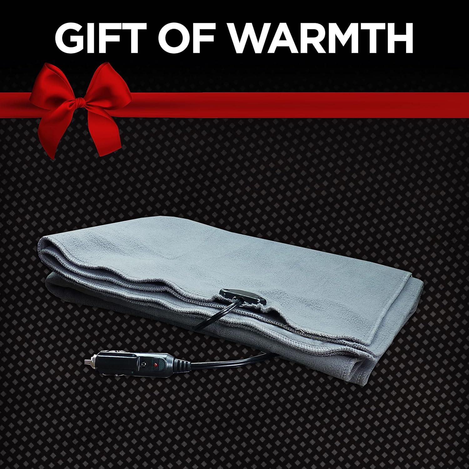 Schumacher Electric Heated Polar Fleece Lap Blanket, SA877, 64 Inch Cord, for Emergencies, Road Trips, Camping, and Tailgating, Plugs into 12 Volt DC Accessory Outlet