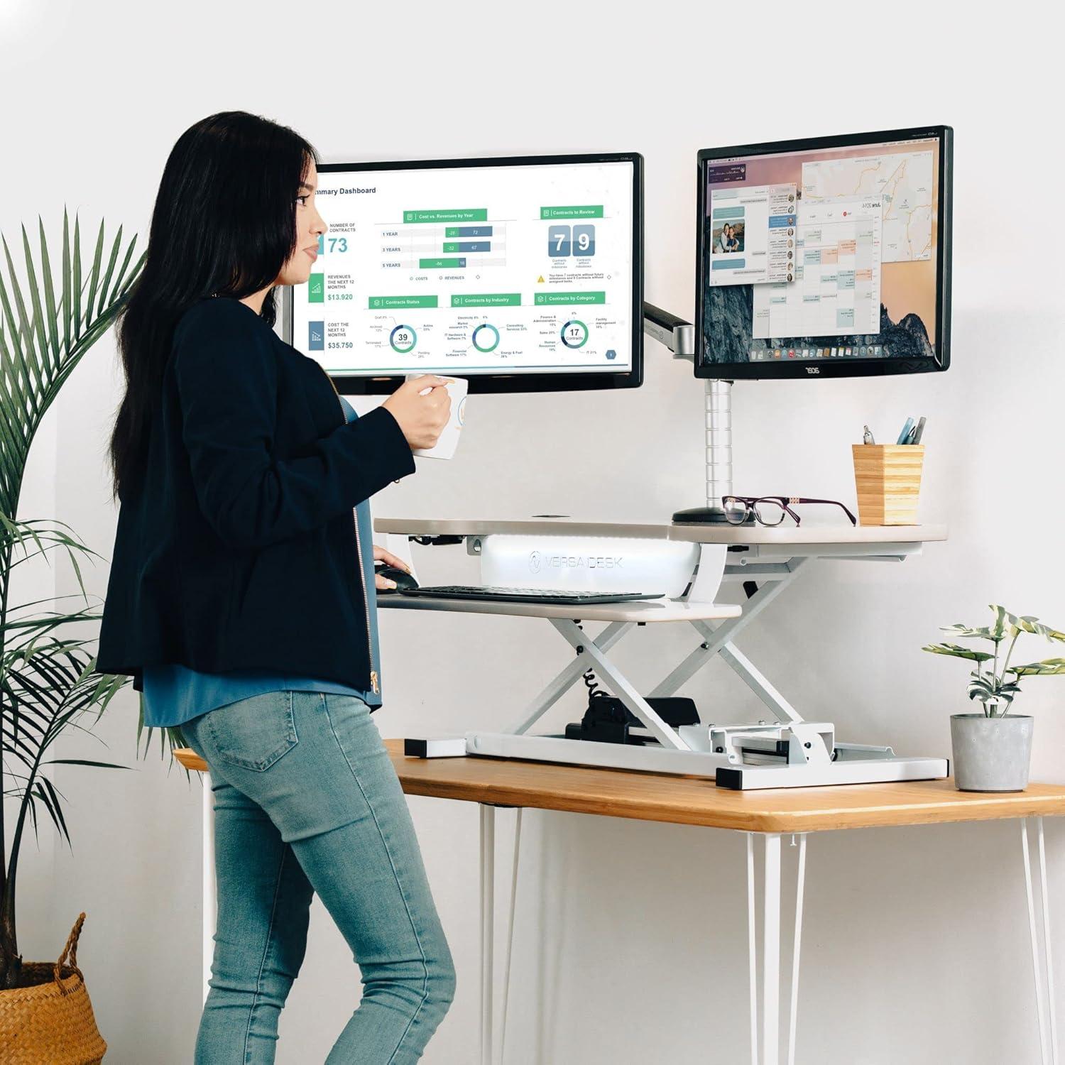 VERSADESK VersaDesk PowerPro Electric Height Adjustable Desk Converter w/ USB Charging Port