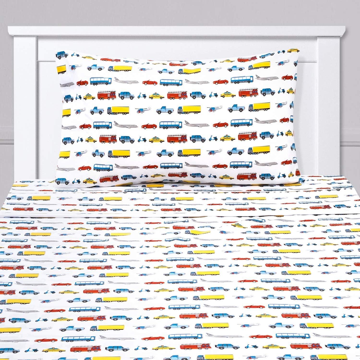 Sweet Home Collection Cars Transportation Bed Sheet Set