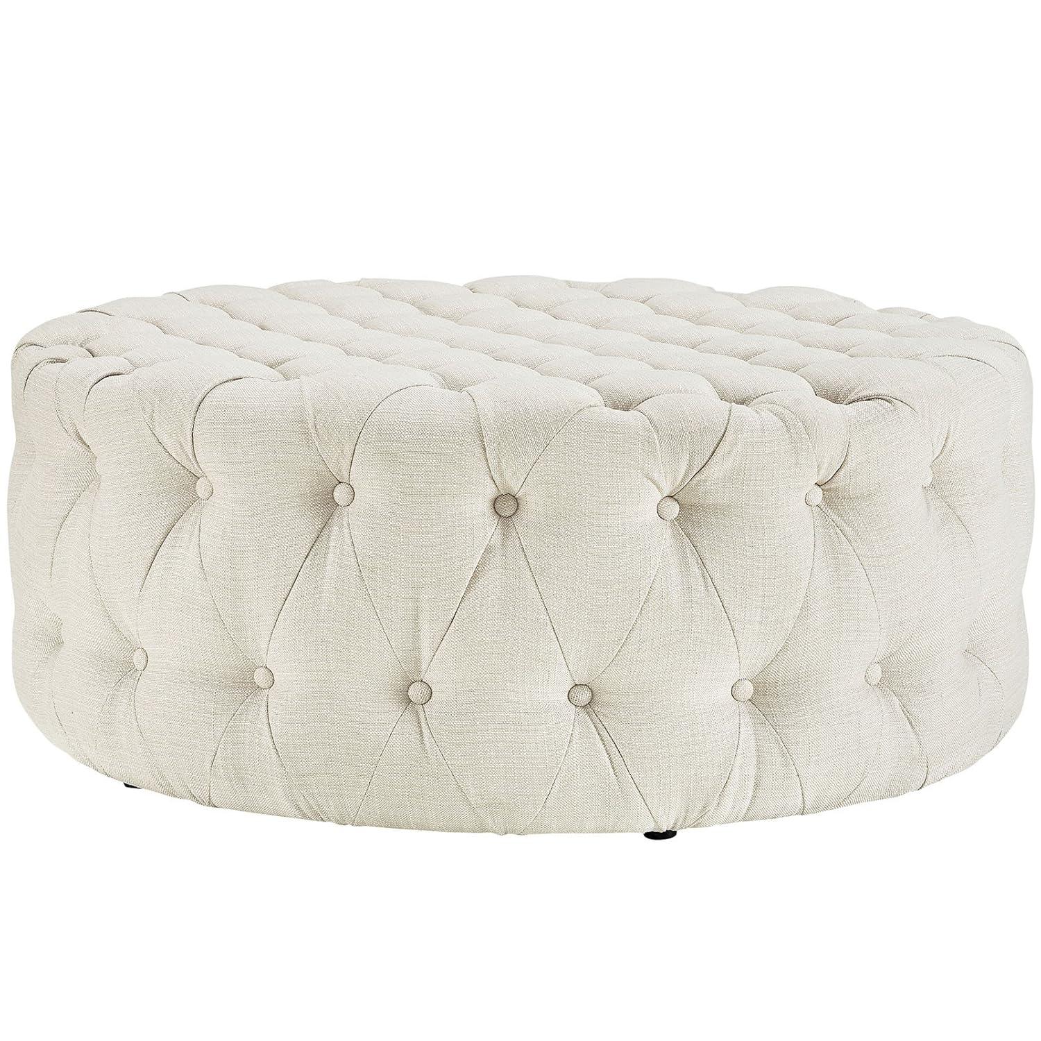 Modway Copper Grove Harrison Blue Amour Fabric Ottoman
