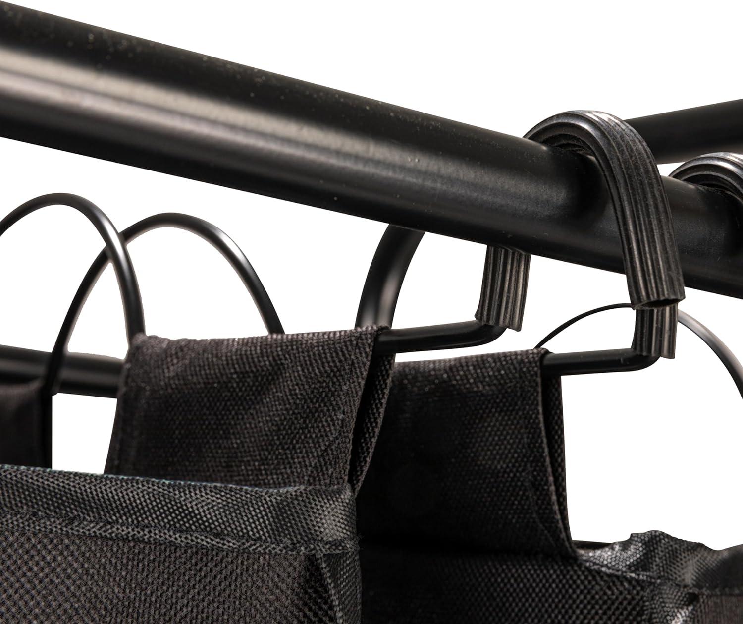 Rolling Laundry Sorter, 4 Bag Laundry Sorter Cart with Washable and Removable Bags, Black