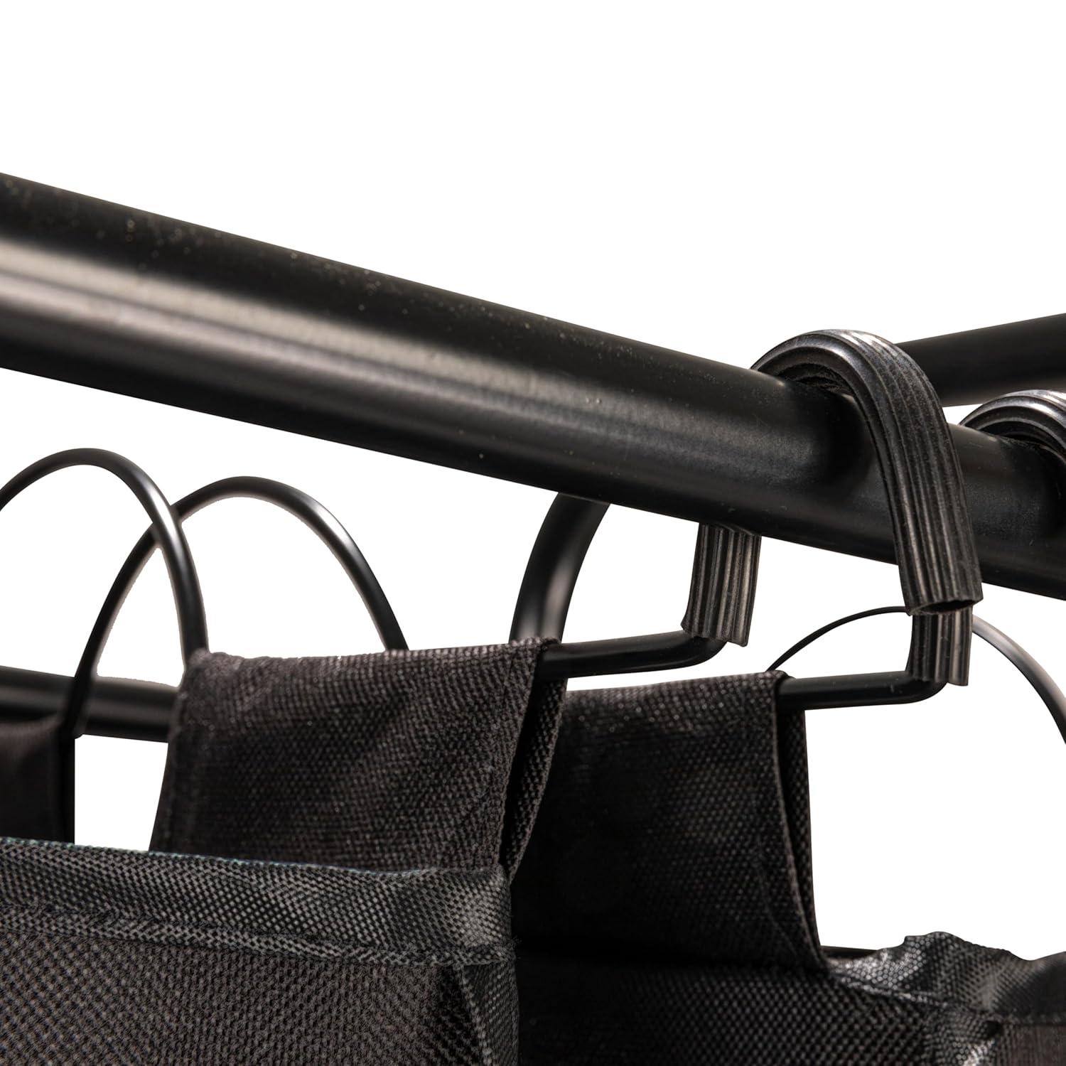 Rolling Laundry Sorter, 4 Bag Laundry Sorter Cart with Washable and Removable Bags, Black