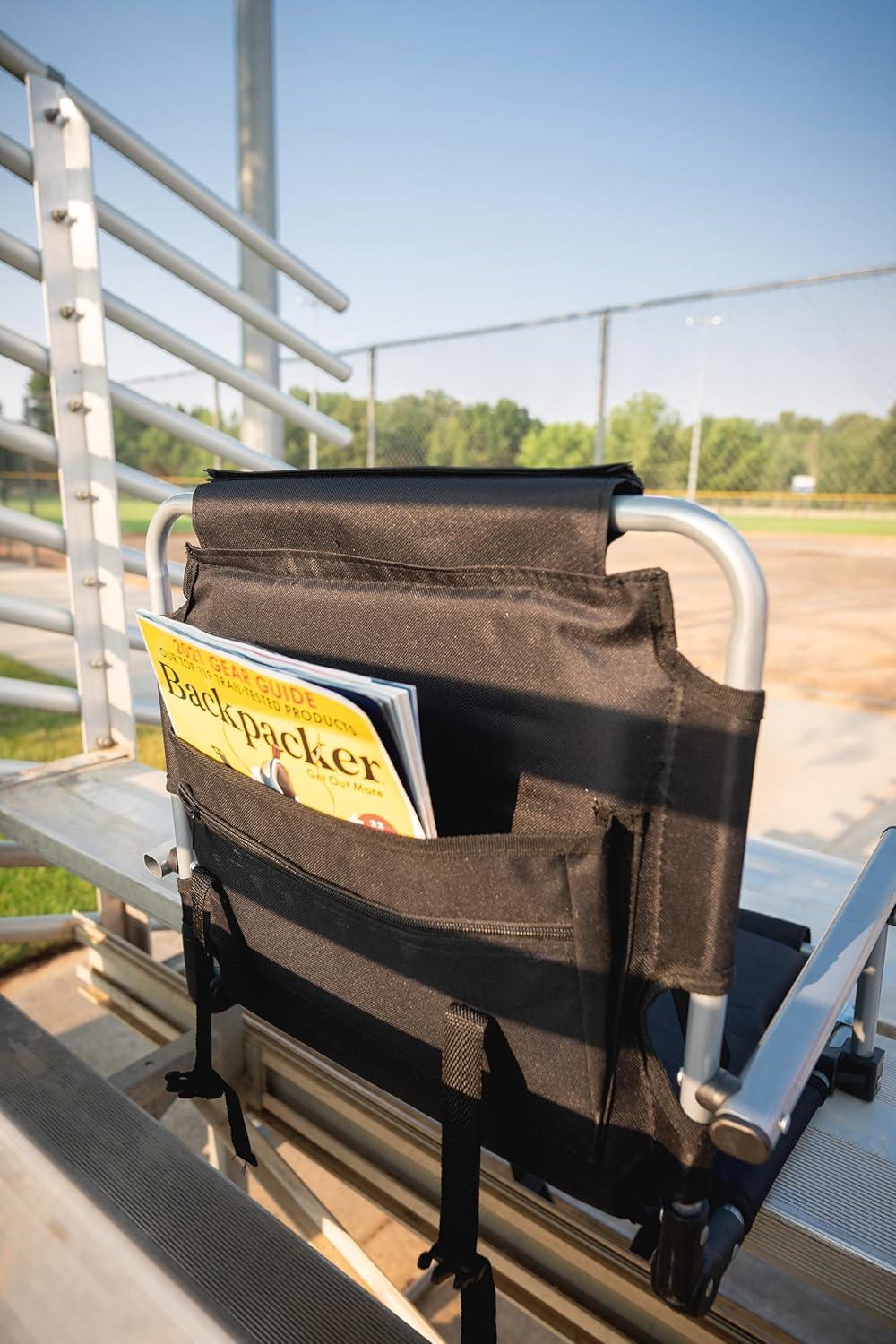 Stansport Folding Stadium Seat With Arms Black/Ten