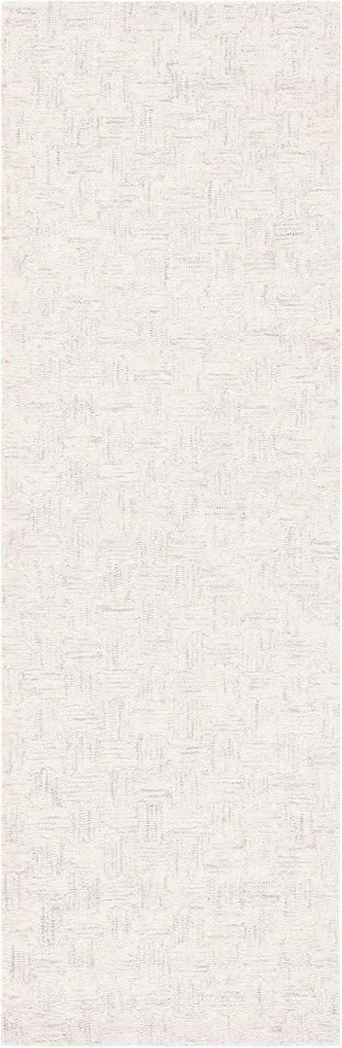 Micro-Loop MLP537 Hand Tufted Indoor Runner Rug - Light Grey/Ivory - 2'3"x9'- Safavieh
