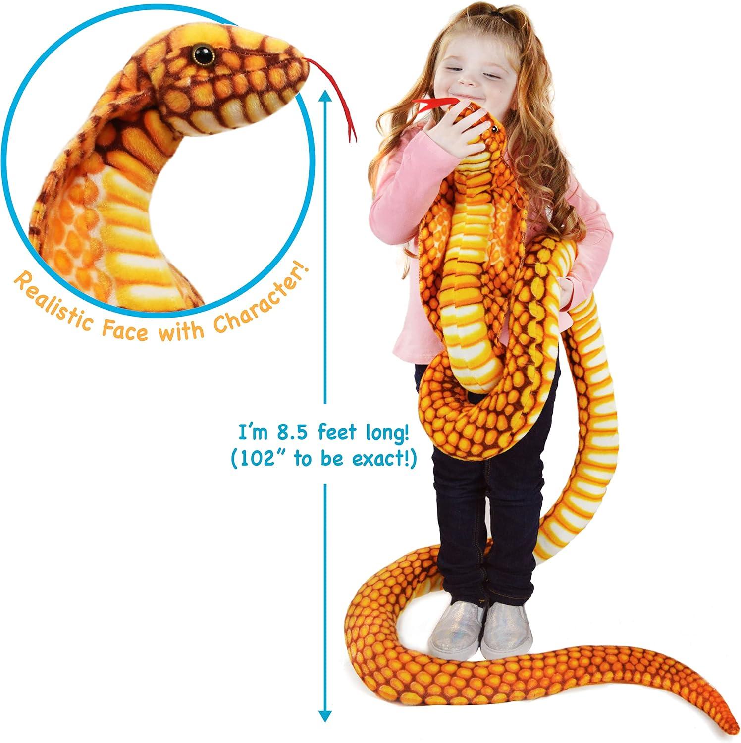 Qamra the King Cobra - 102 Inch Stuffed Animal Plush - By Viahart