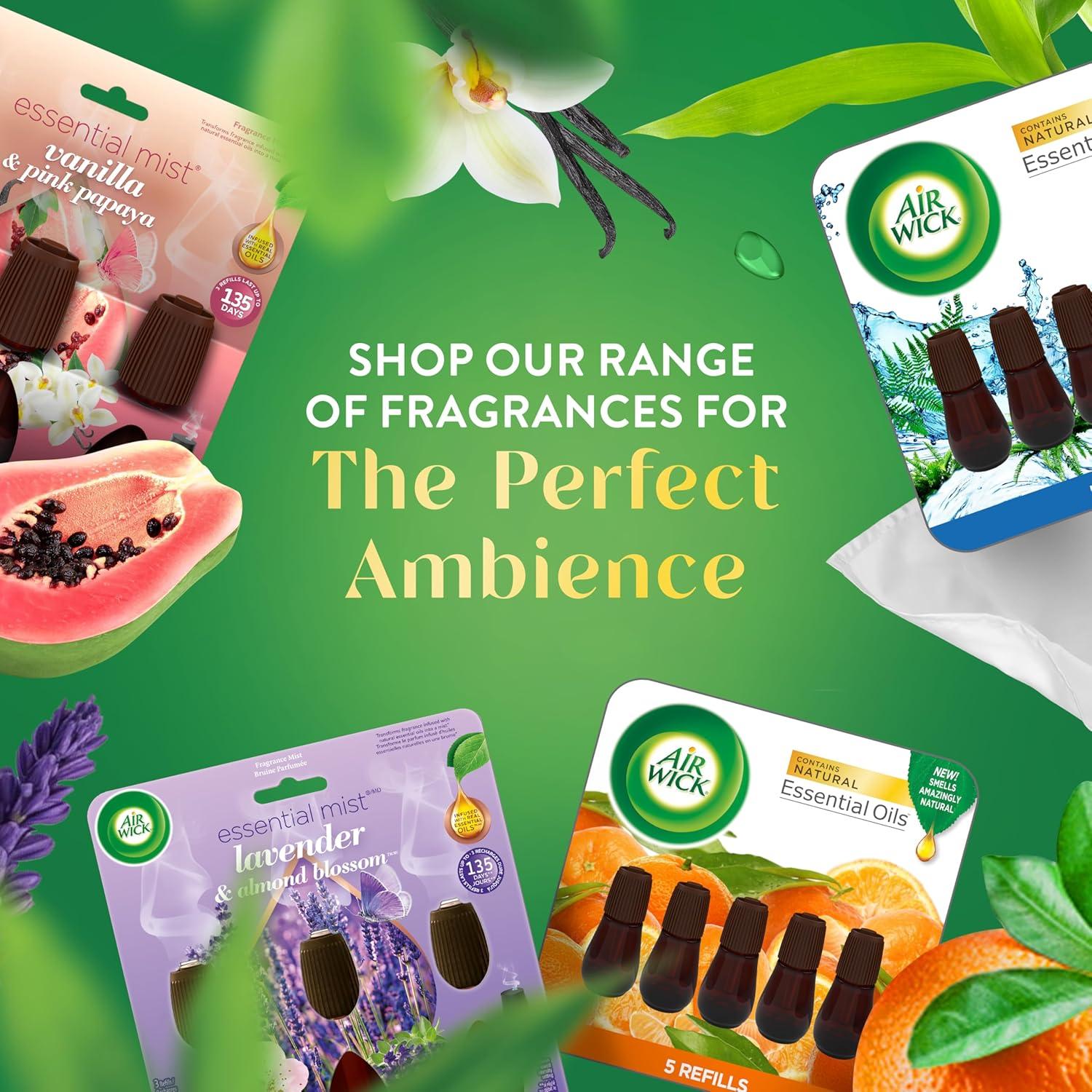 Air Wick Essential Mist Scented Oil Air Freshener Diffuser Device, Black, 1 Piece