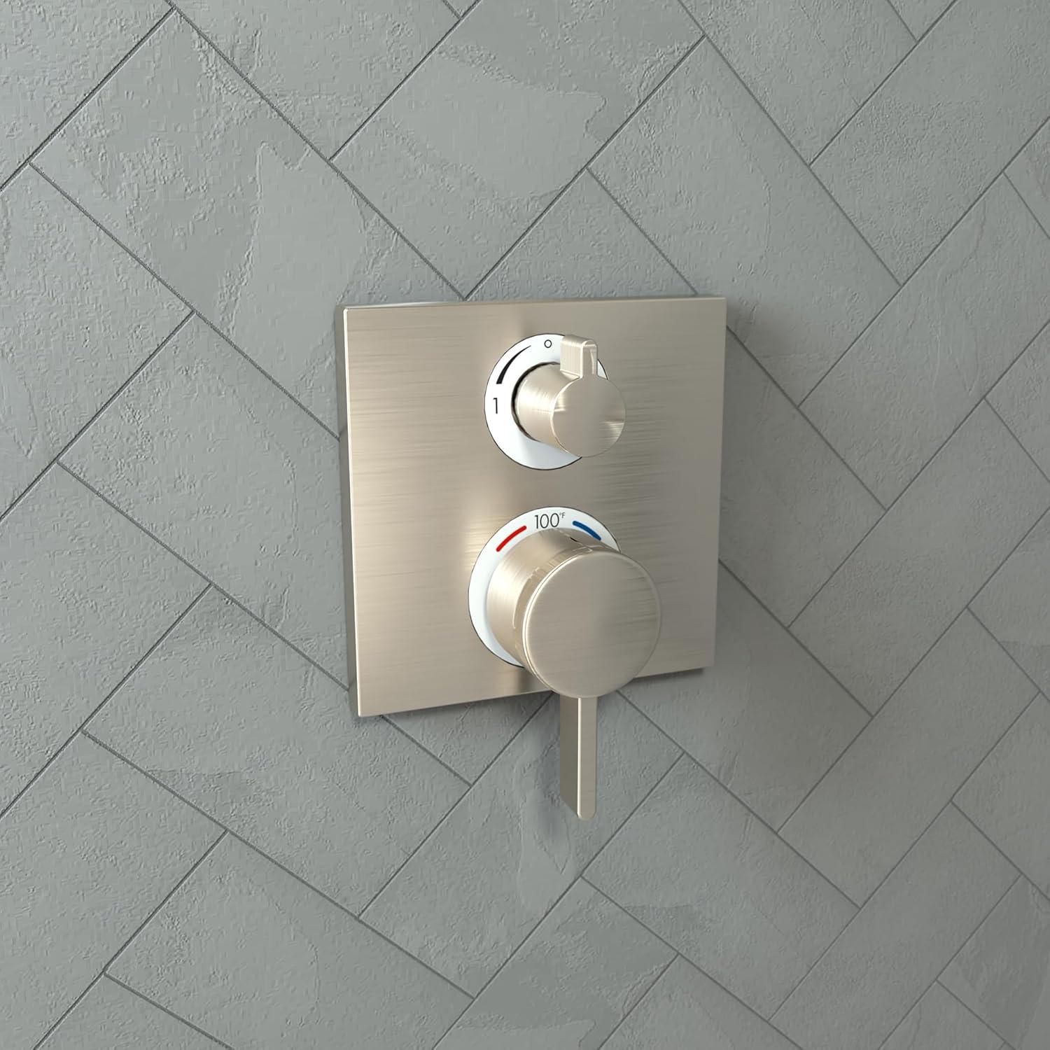 Ecostat Square Temperature Memory Thermostatic Valve Trim