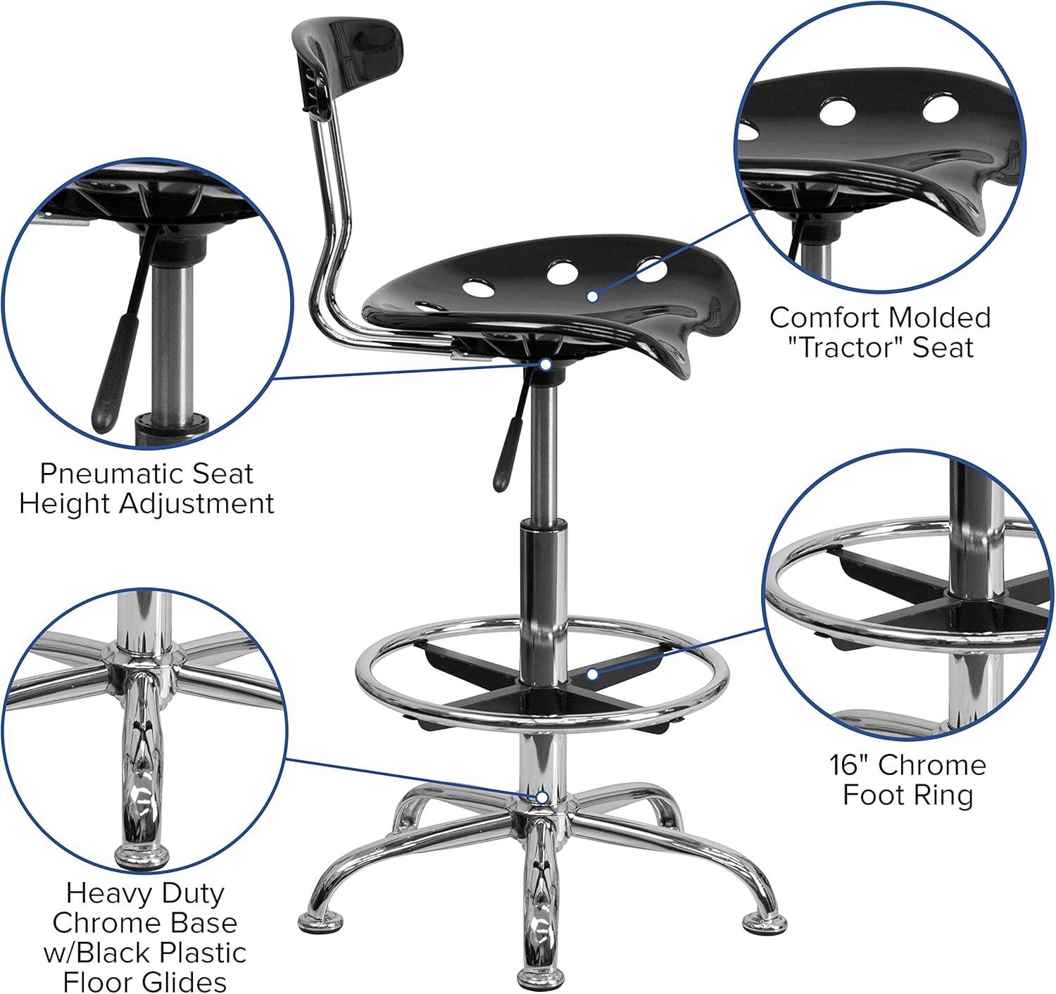 Flash Furniture Monroe Adjustable Height Swivel Bar Stool