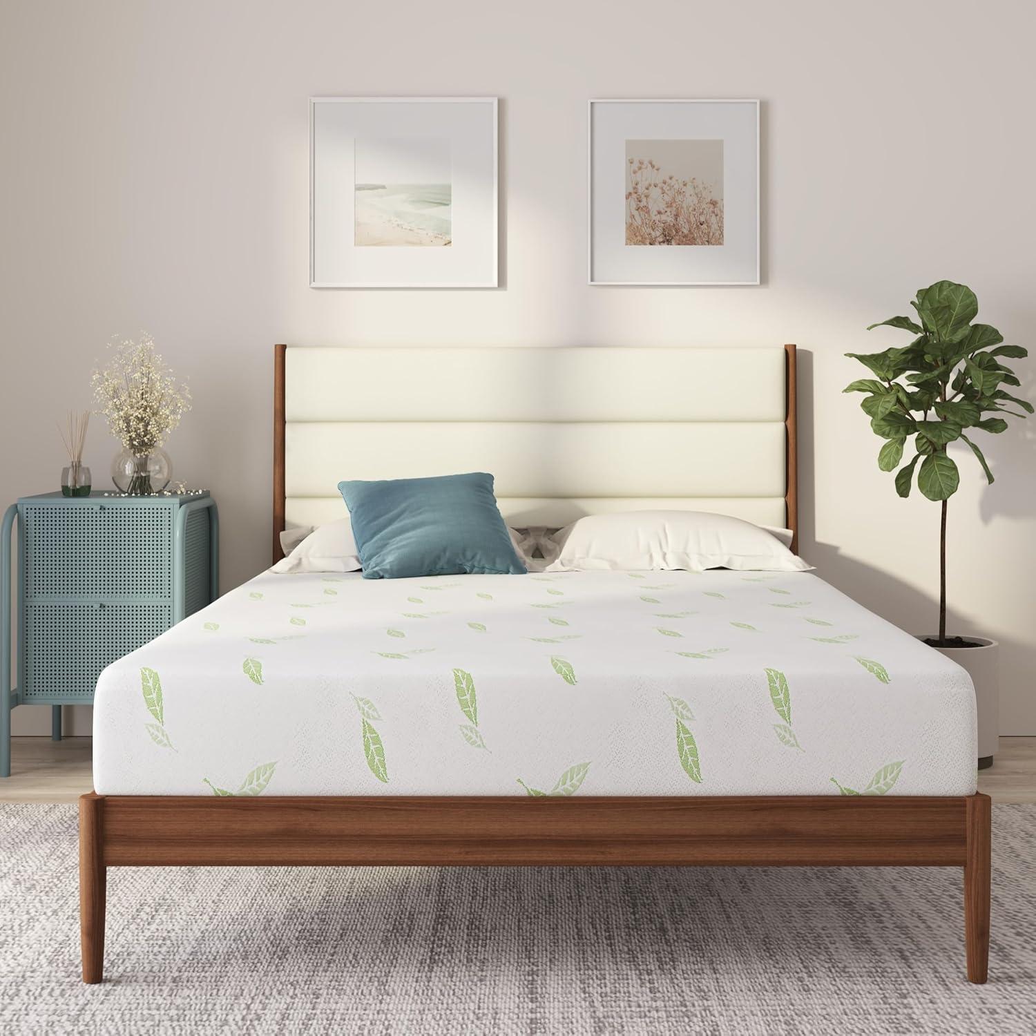Anula Green Tea Memory Foam Mattress, Bed in a Box
