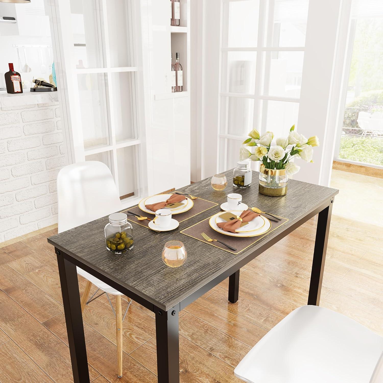 Teraves Computer Desk/Dining Table Office Desk Sturdy Writing Workstation for Home Office (39.37“, Black Oak)