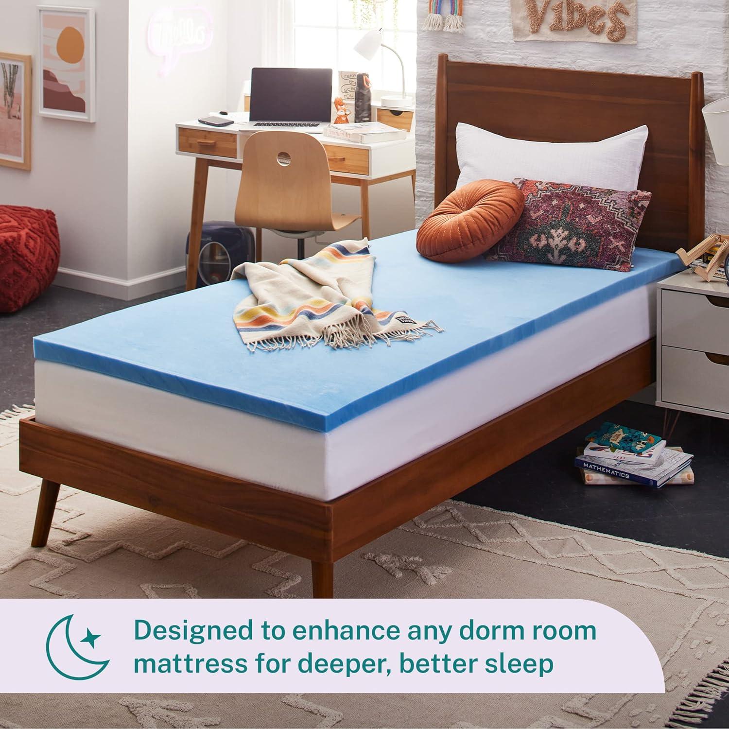 Sleep Innovations 2'' Gel Memory Foam Mattress Topper