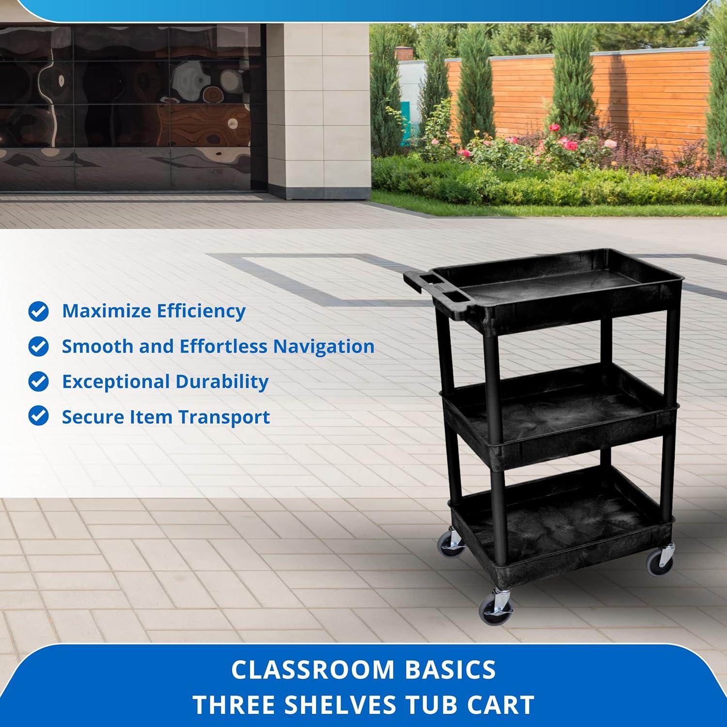 STC111-B Tub Cart - Three Shelves