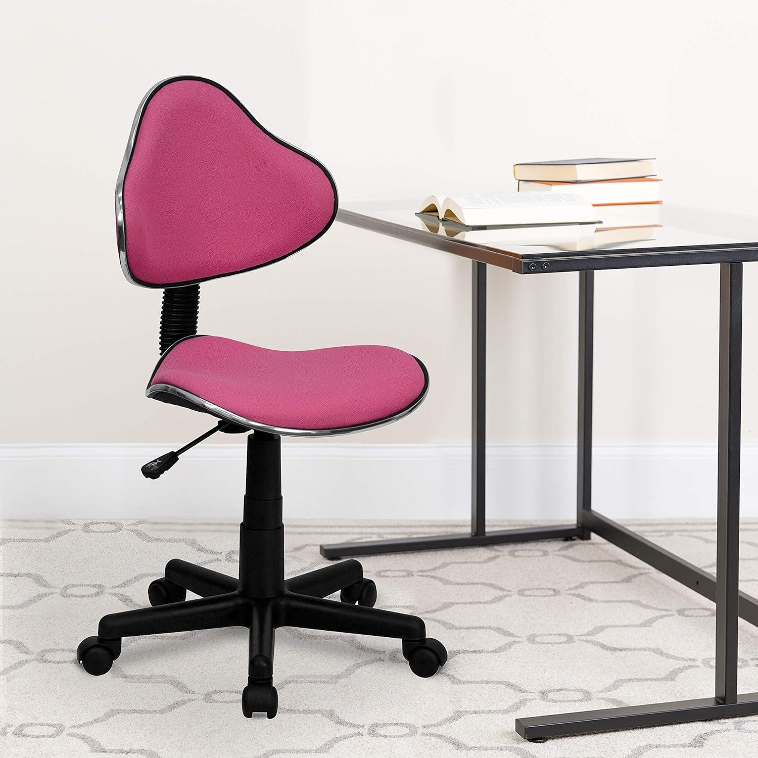 Flash Furniture Whitney Pink Fabric Swivel Ergonomic Task Office Chair