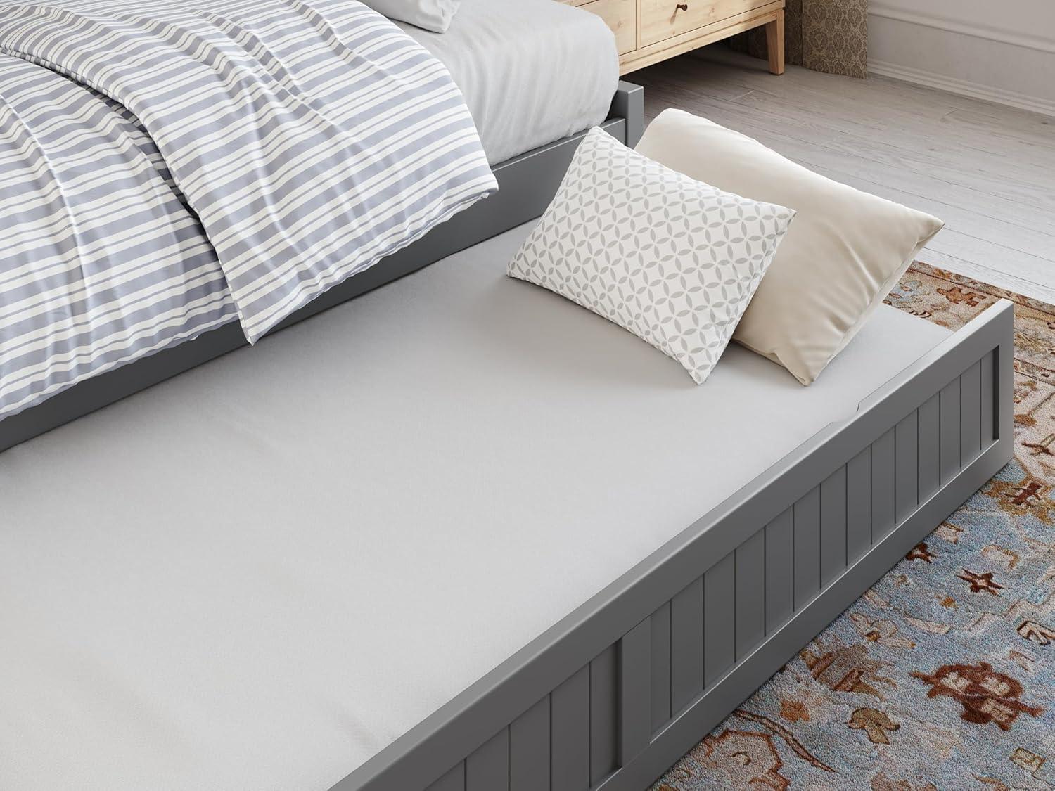 AFI Cambridge Twin Wood Daybed with Twin Size Trundle in White