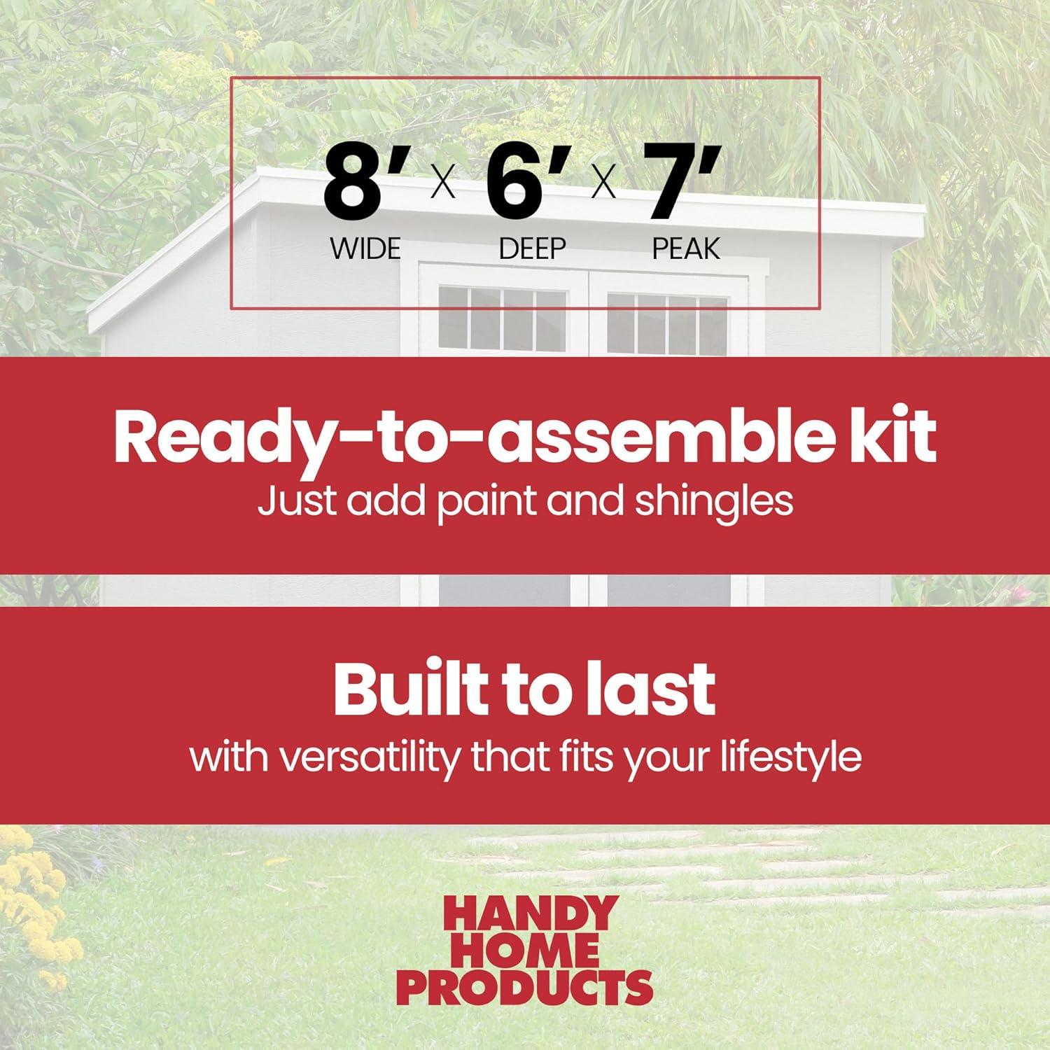 Handy Home Highland 8 ft. W x 6 ft. D Storage Shed