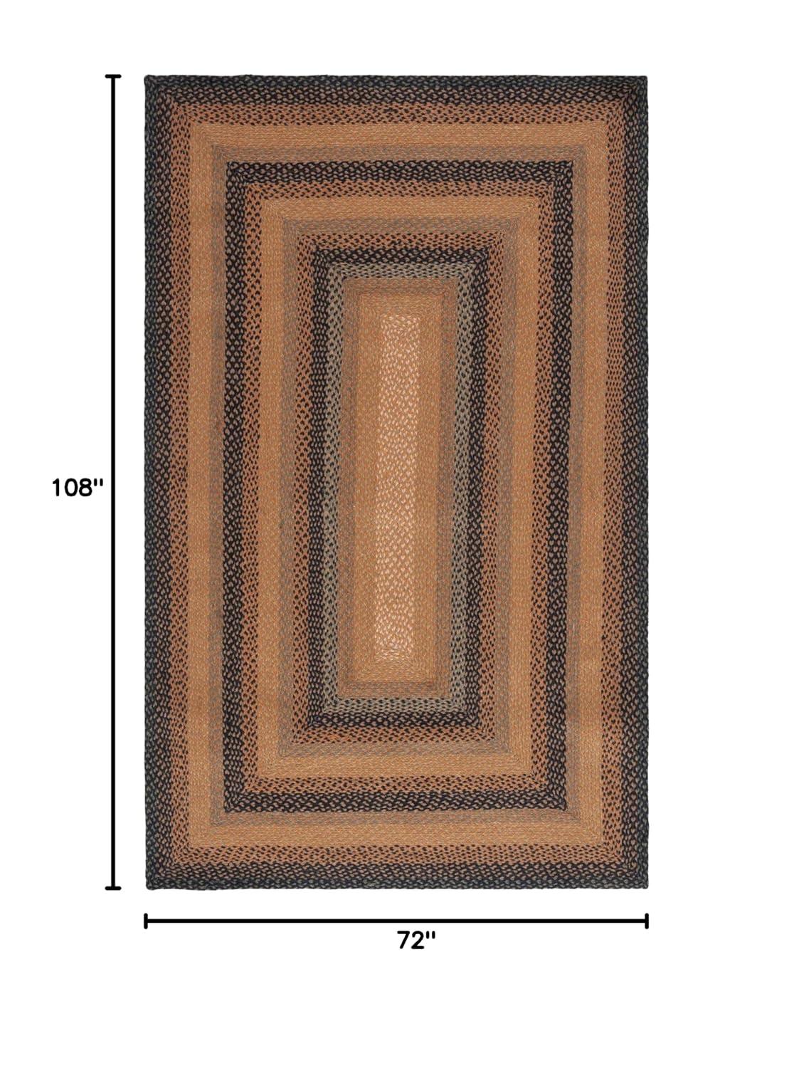 Braided BRD652 Flat Weave Indoor Area Rug - Natural/Sage - 6'x9' - Safavieh