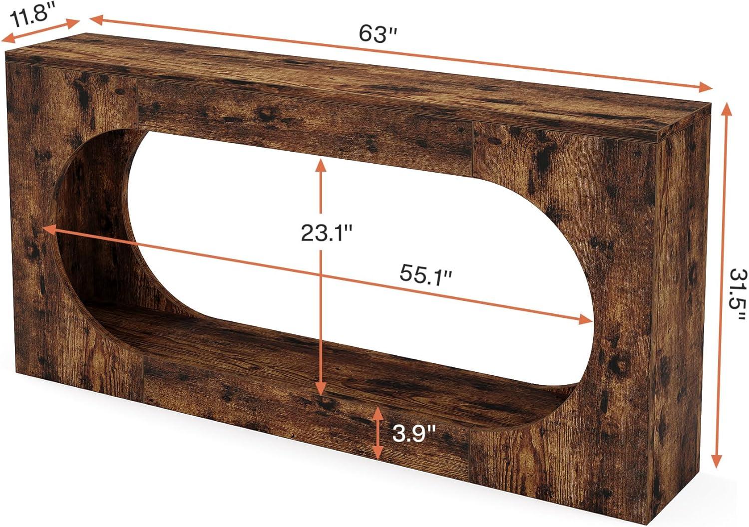 Millwood Pines 63-Inch Console Table,Narrow Sofa Table Behind Couch