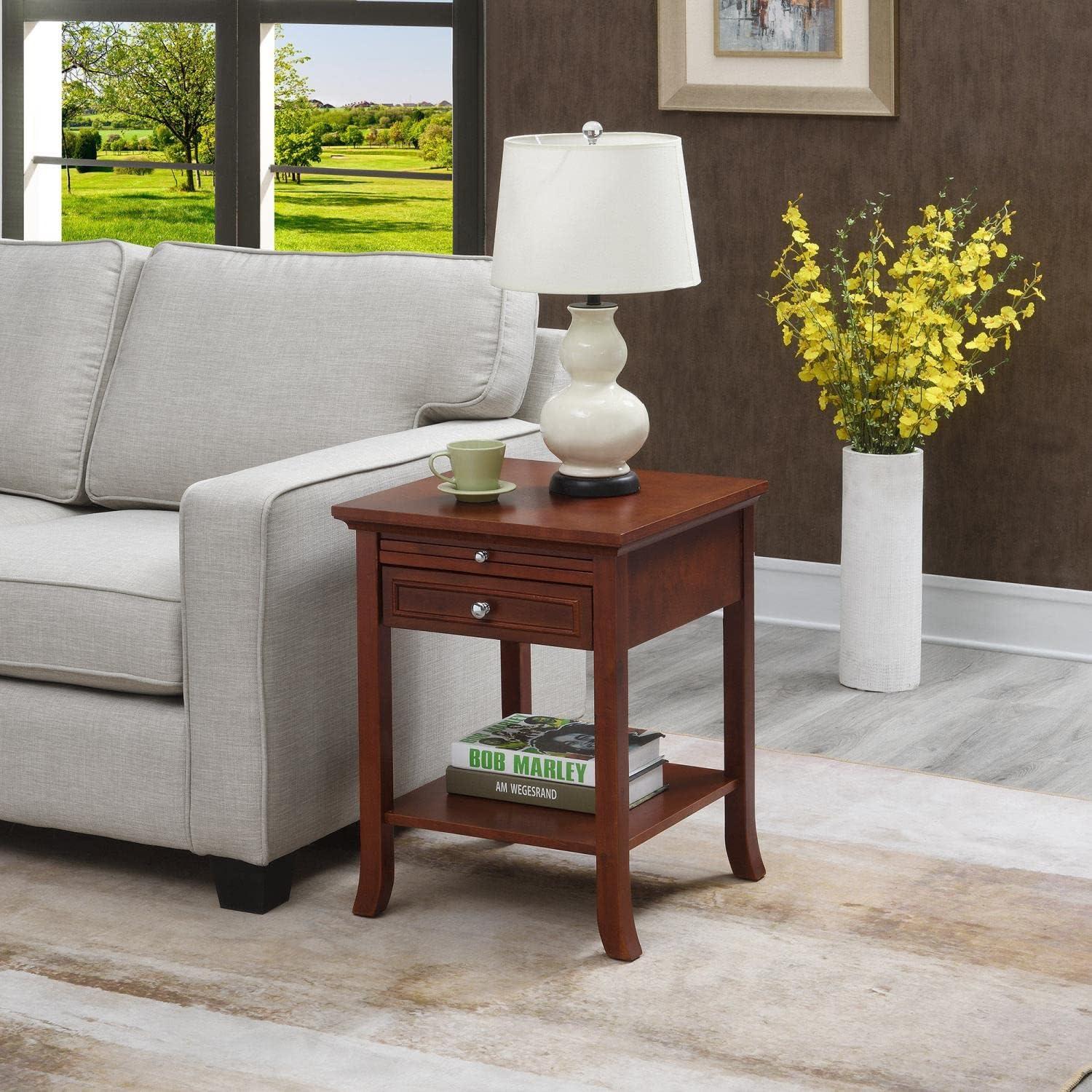 Convenience Concepts American Heritage Logan End Table with Drawer and Slide, Multiple Colors