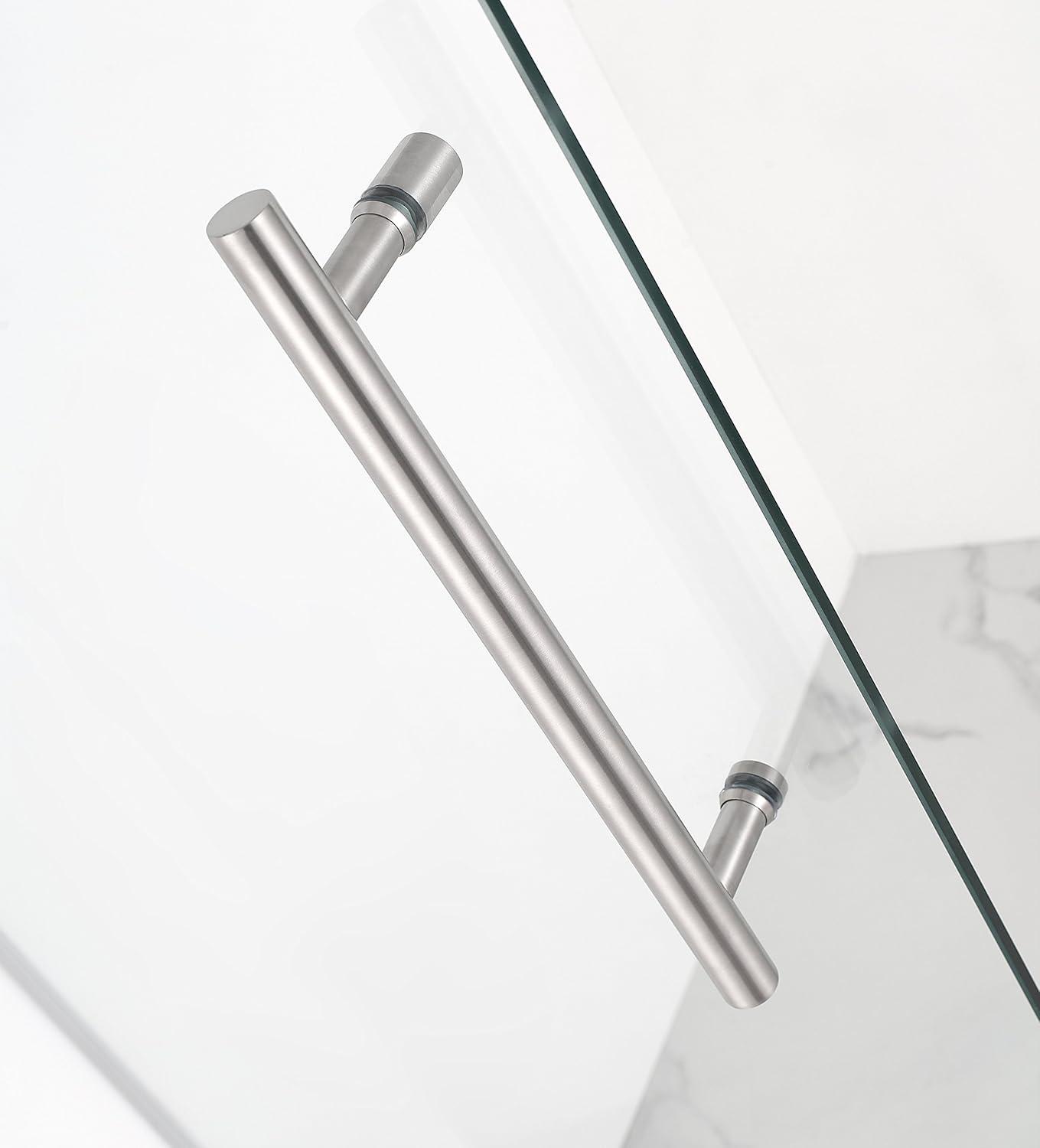 Kinkade 30.75" - 31.25" W x 72" H Hinged Frameless Shower Door