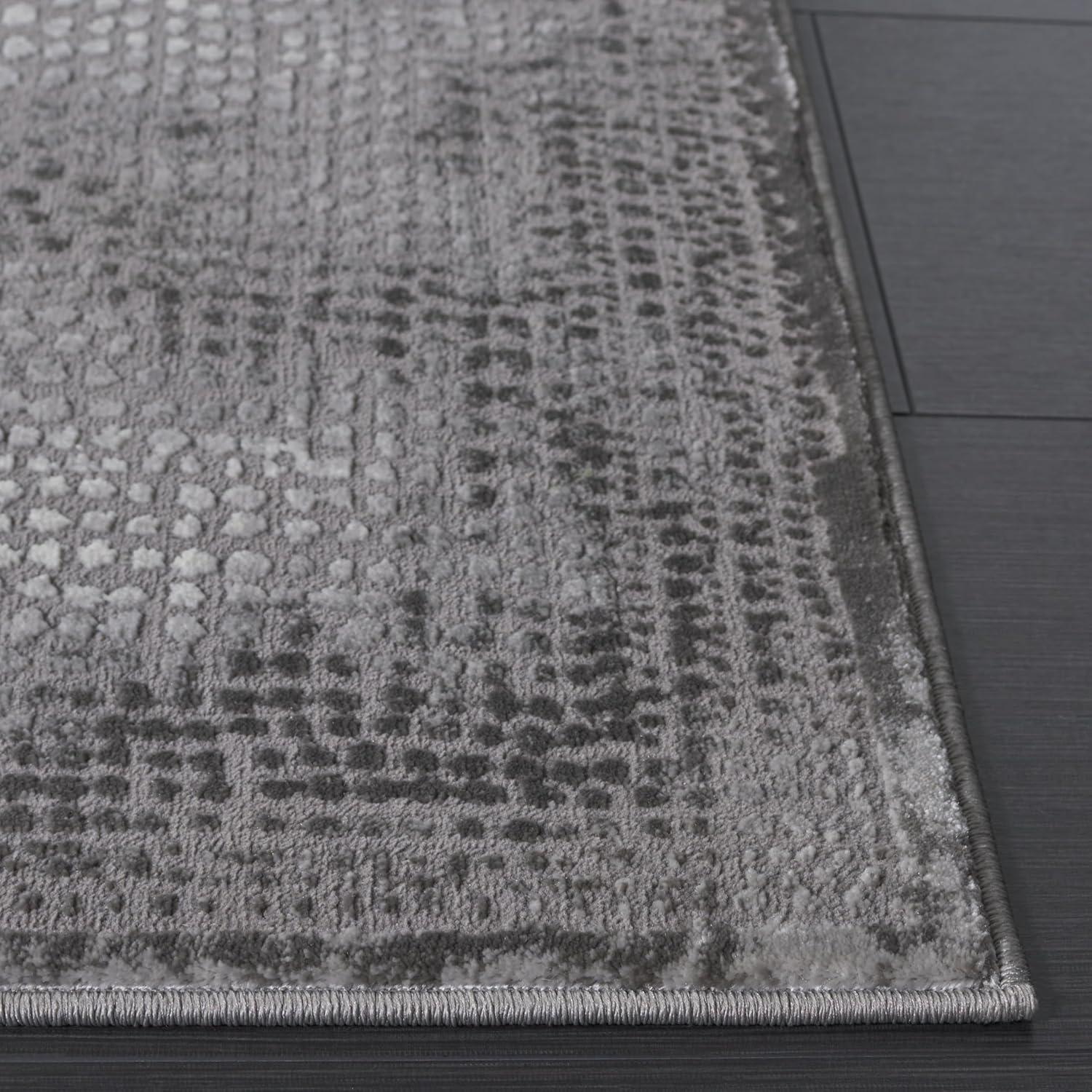 Meadow MDW333 Power Loomed Indoor Runner Rug - Grey/Ivory - 2'7"x8' - Safavieh