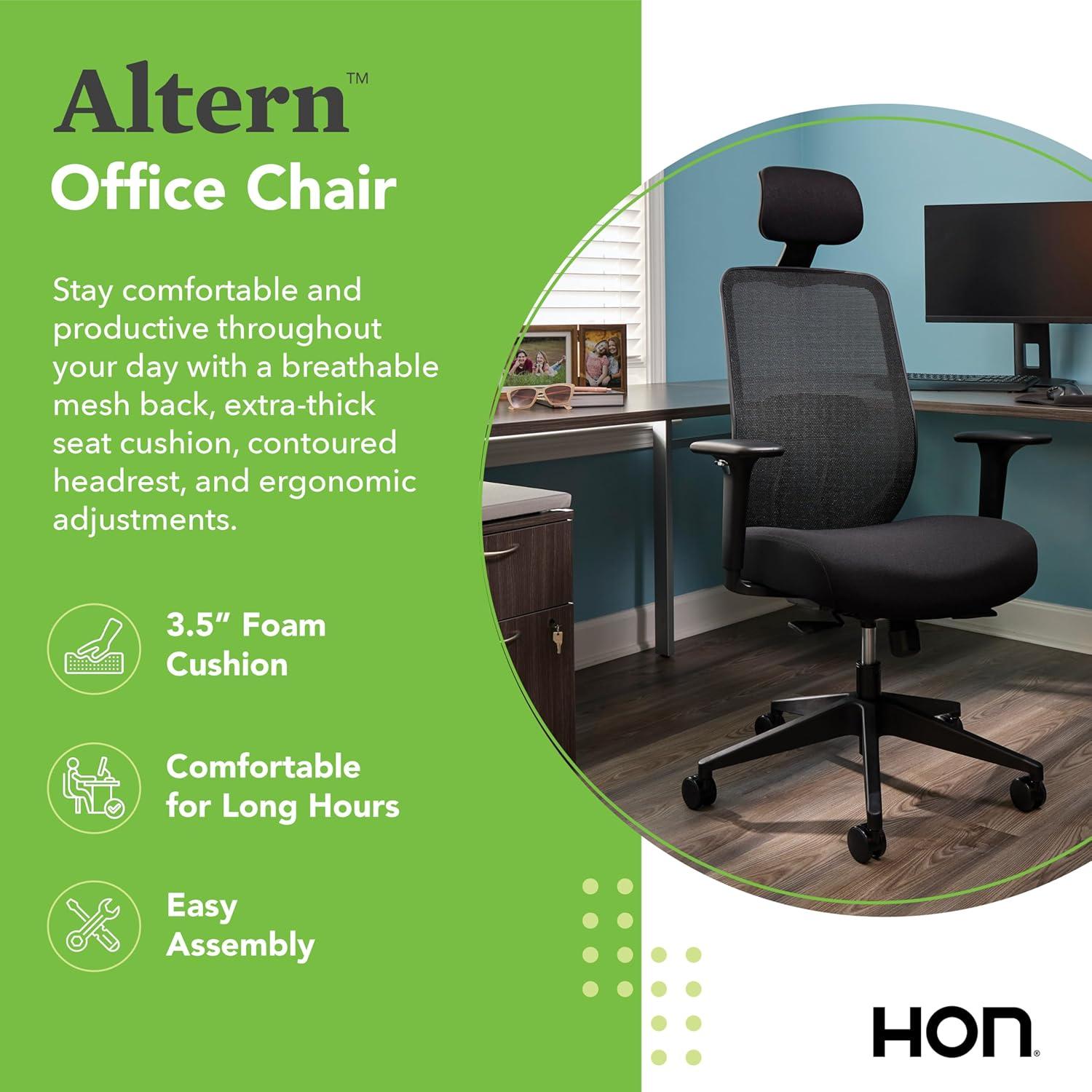 HON HON Altern Ergonomic Low Back Home Office Chair Height Adjustable Arms Seat Slide