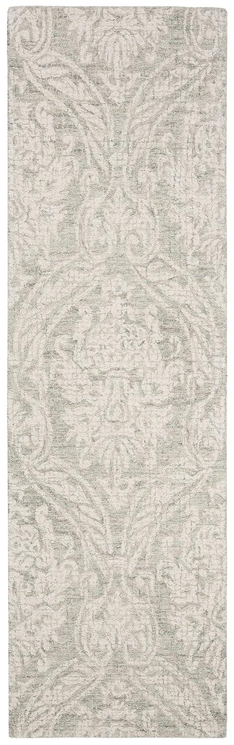 Rosemarie Abstract Handmade Tufted Wool Gray/Ivory Area Rug