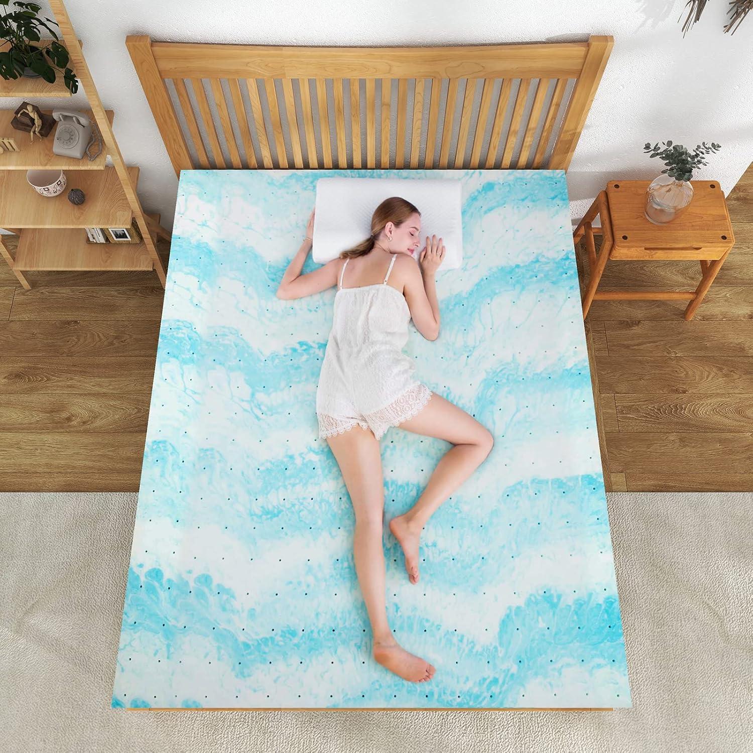 Mattress Topper, Queen Size Memory Foam Mattress Topper,Pressure Relief for Back Pain, 4 Inches