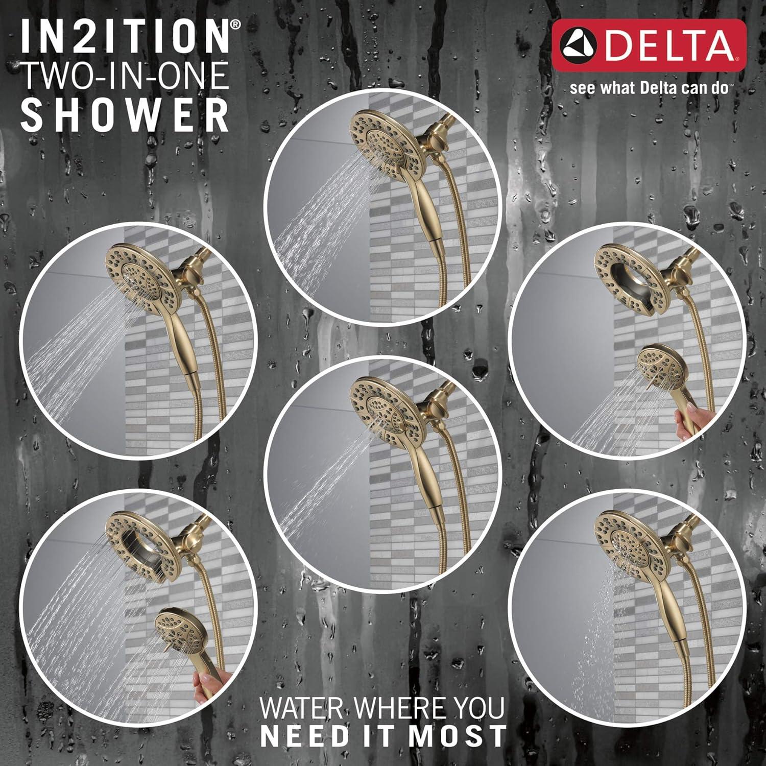 Delta Monitor 14 Series Shower Only Trim Only with In2ition Hand Shower T142855-CZ-I